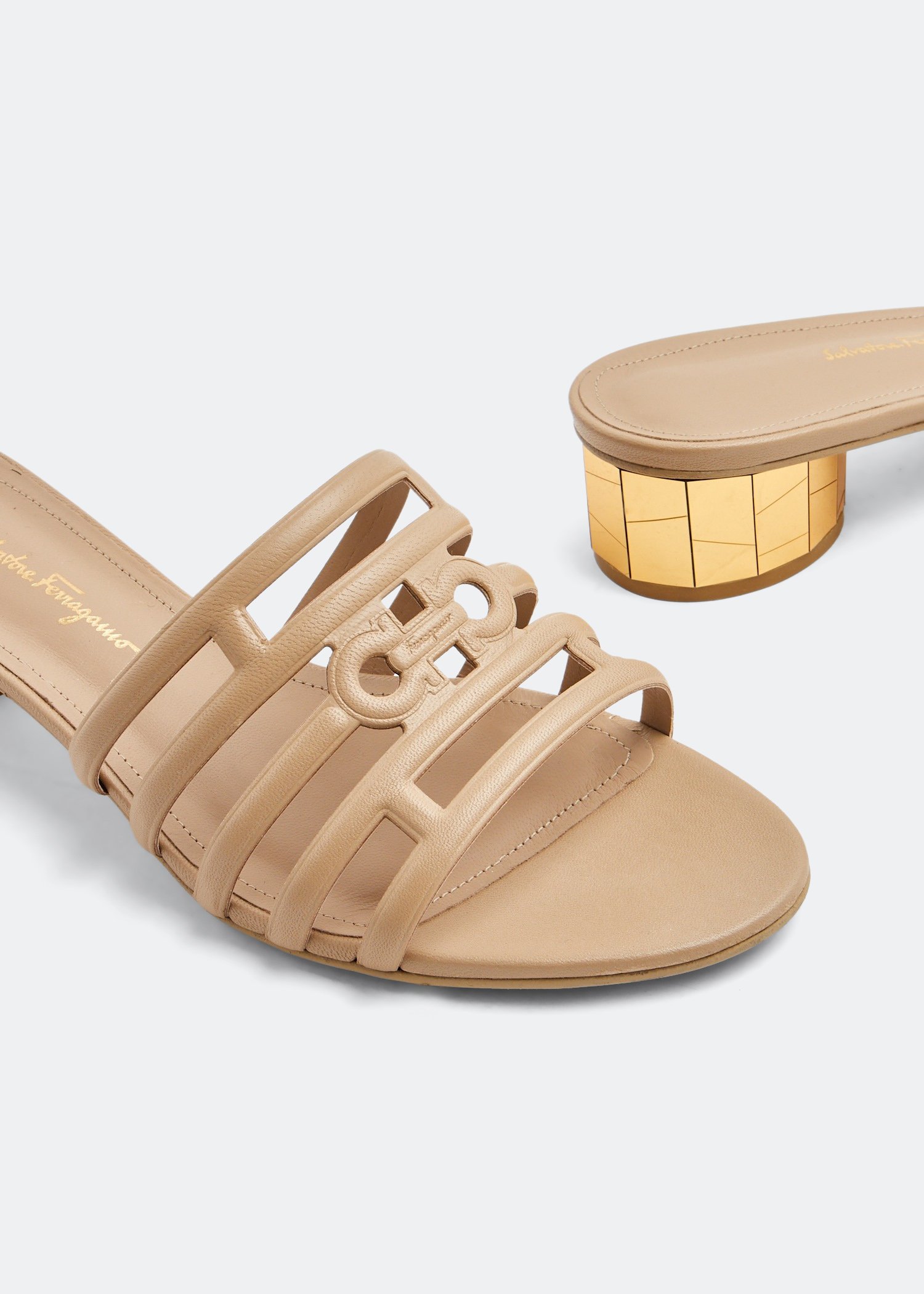 Ferragamo clearance studded slides