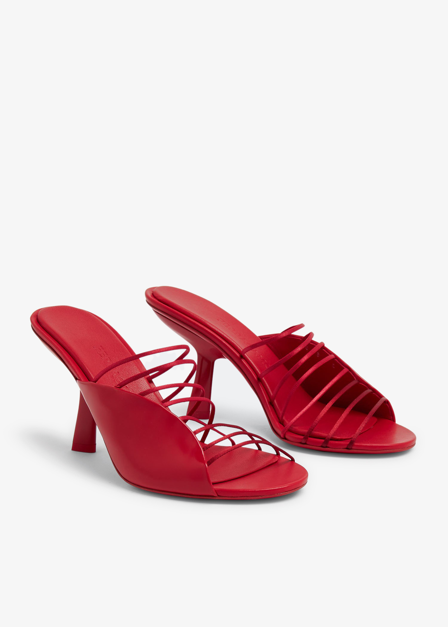 FERRAGAMO: Shoes woman - Red  FERRAGAMO heeled sandals 01E779 760225  online at