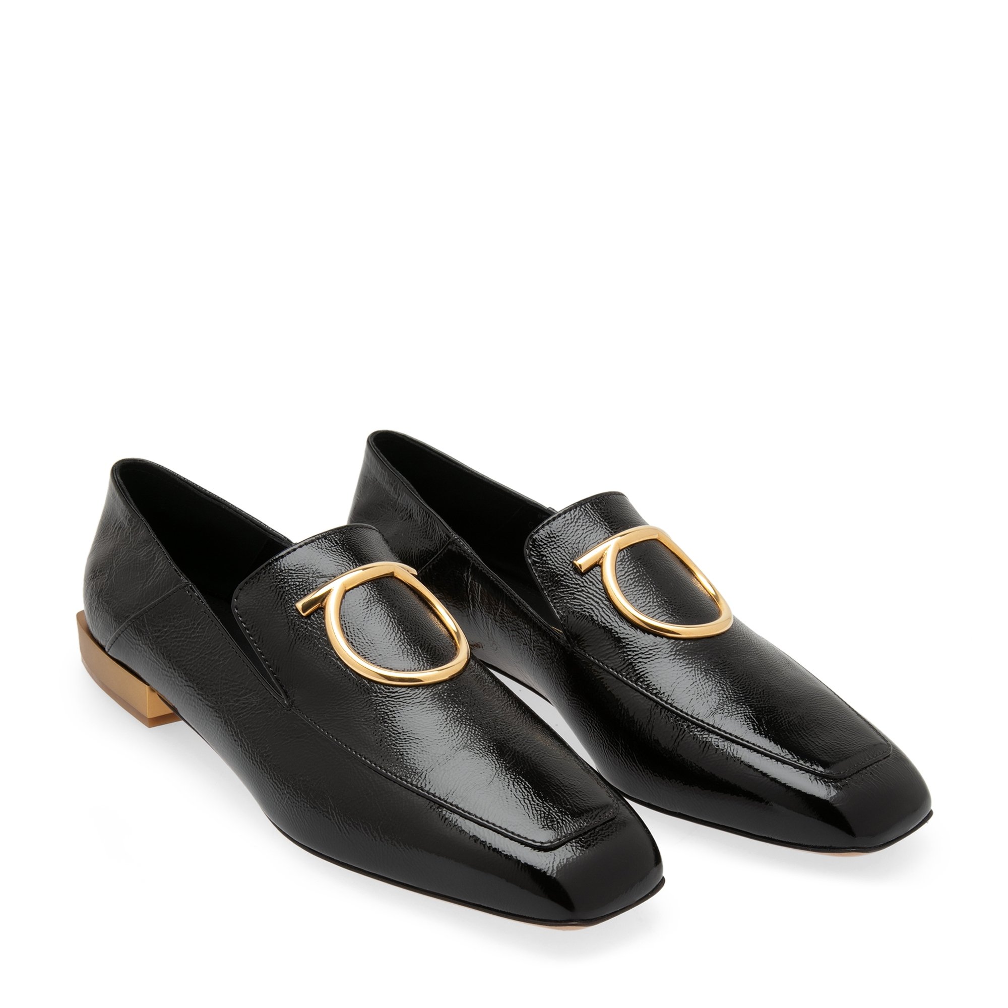 

Mirror heel loafers, Black