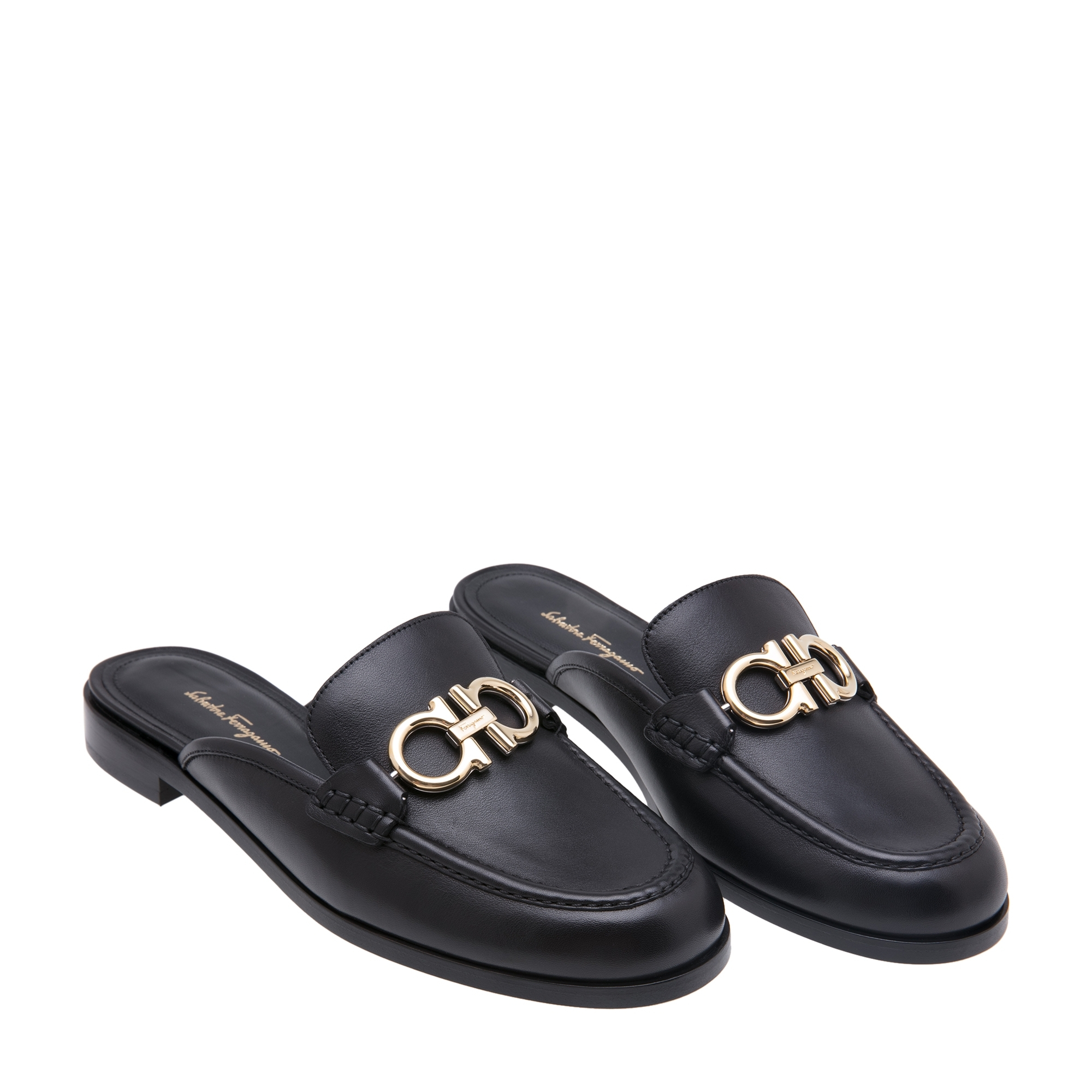 

Gancini mules, Black