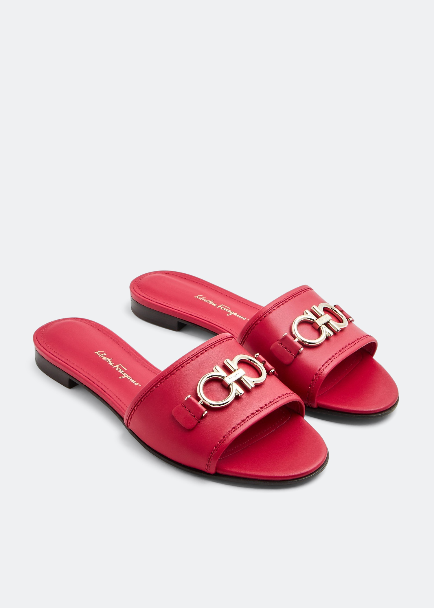 Ferragamo best sale slides red