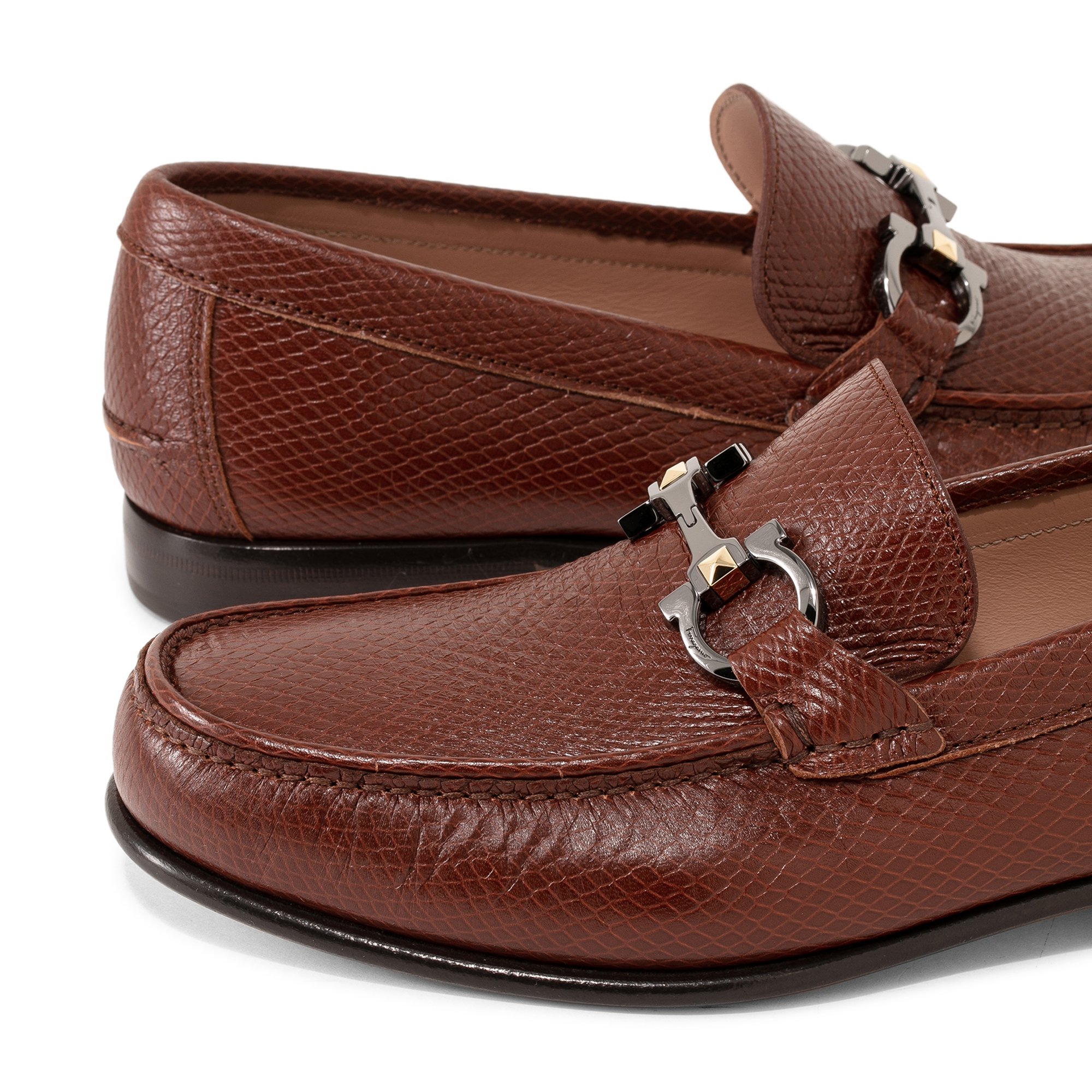 

Gancini moccasin loafers, Brown