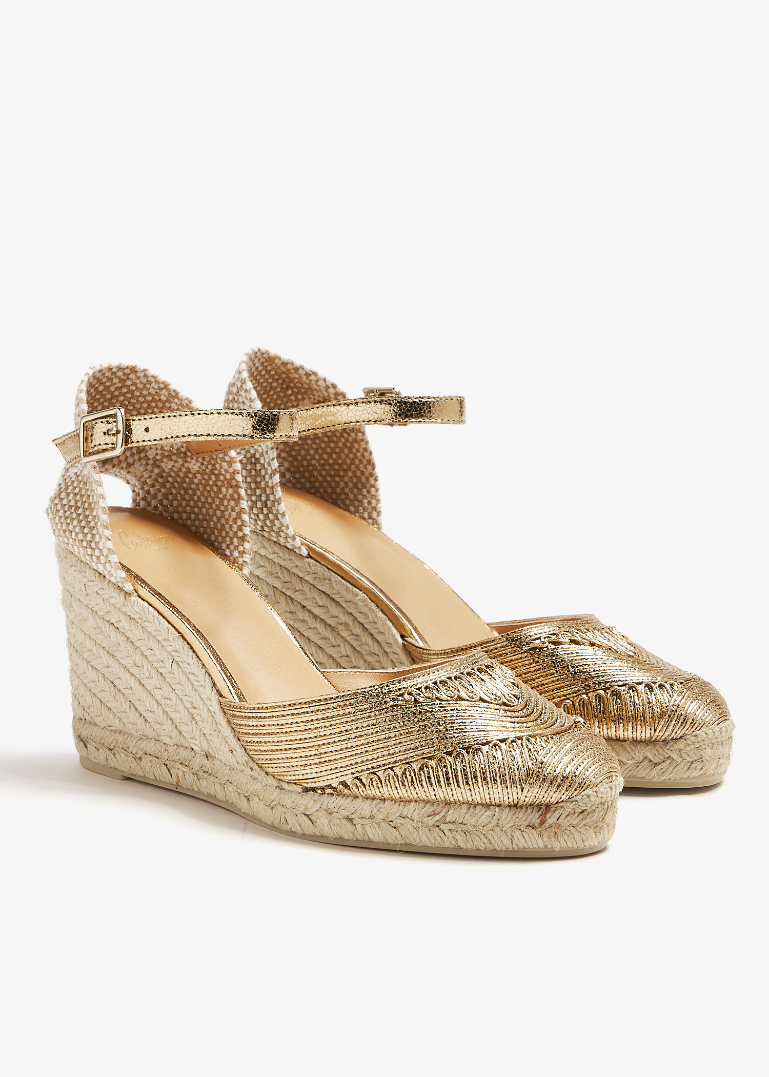 Espadrille heel sandals best sale