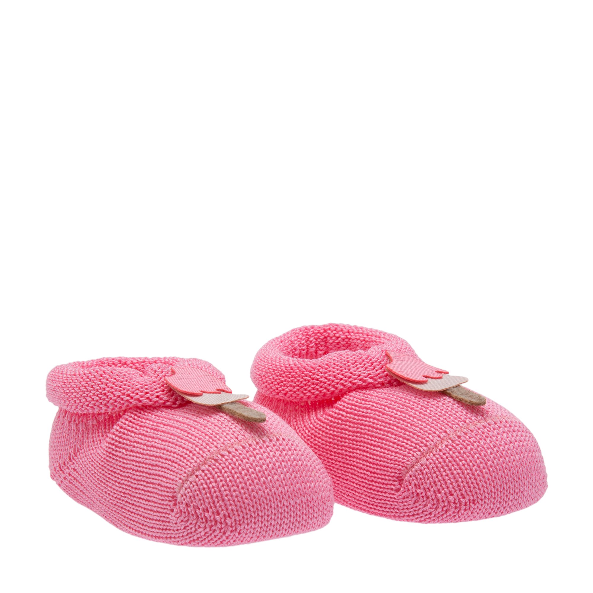 

Knit crib shoes, Pink