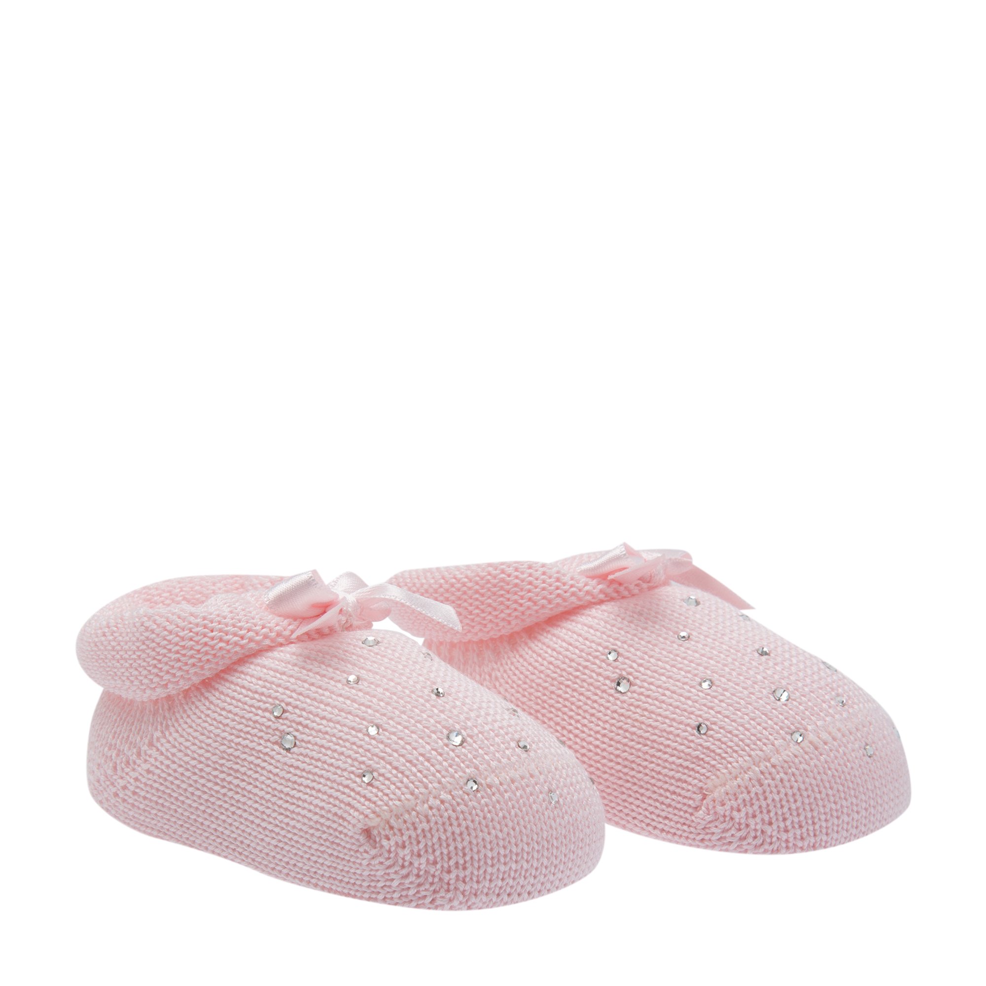 

Knit crib shoes, White