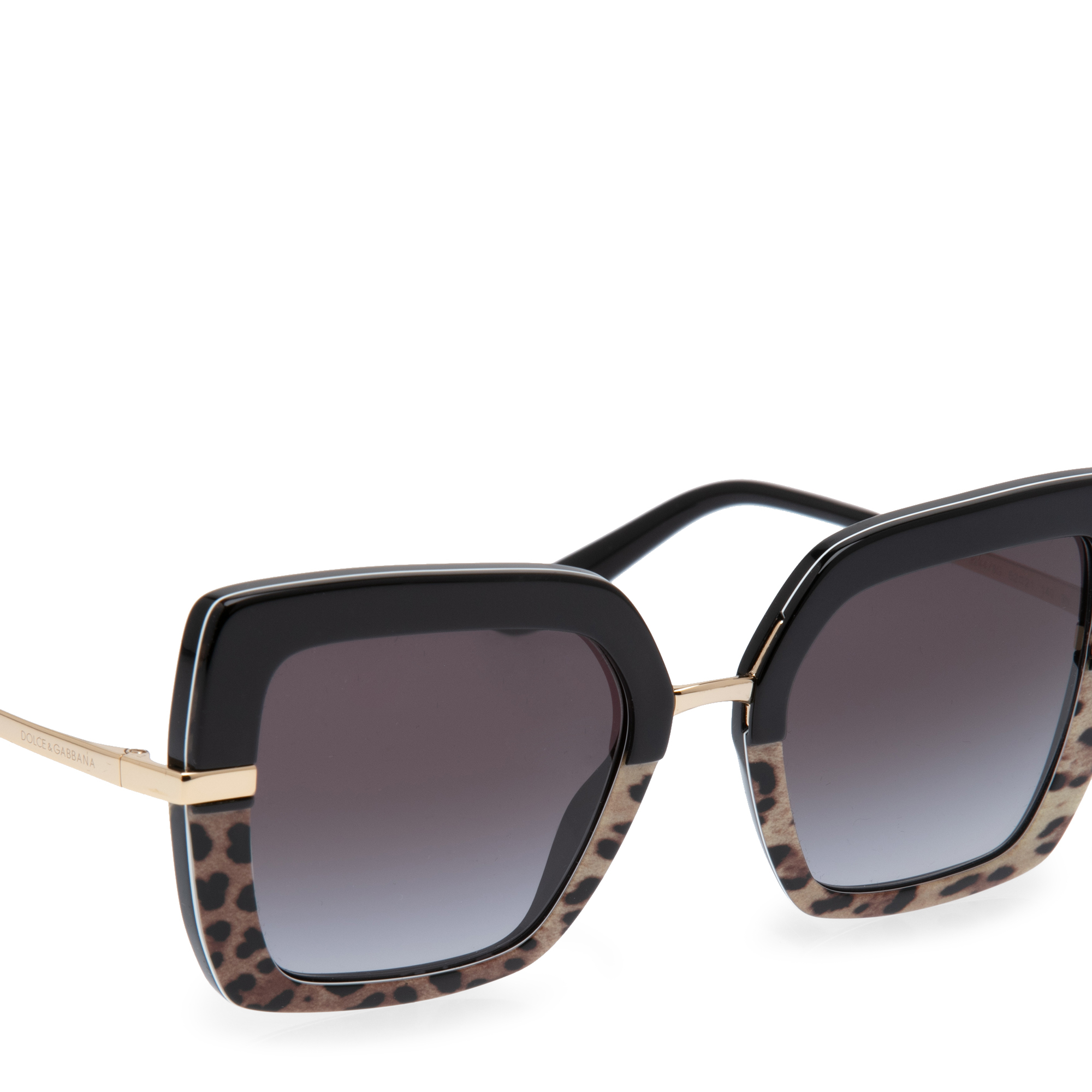 

Half print sunglasses, Black