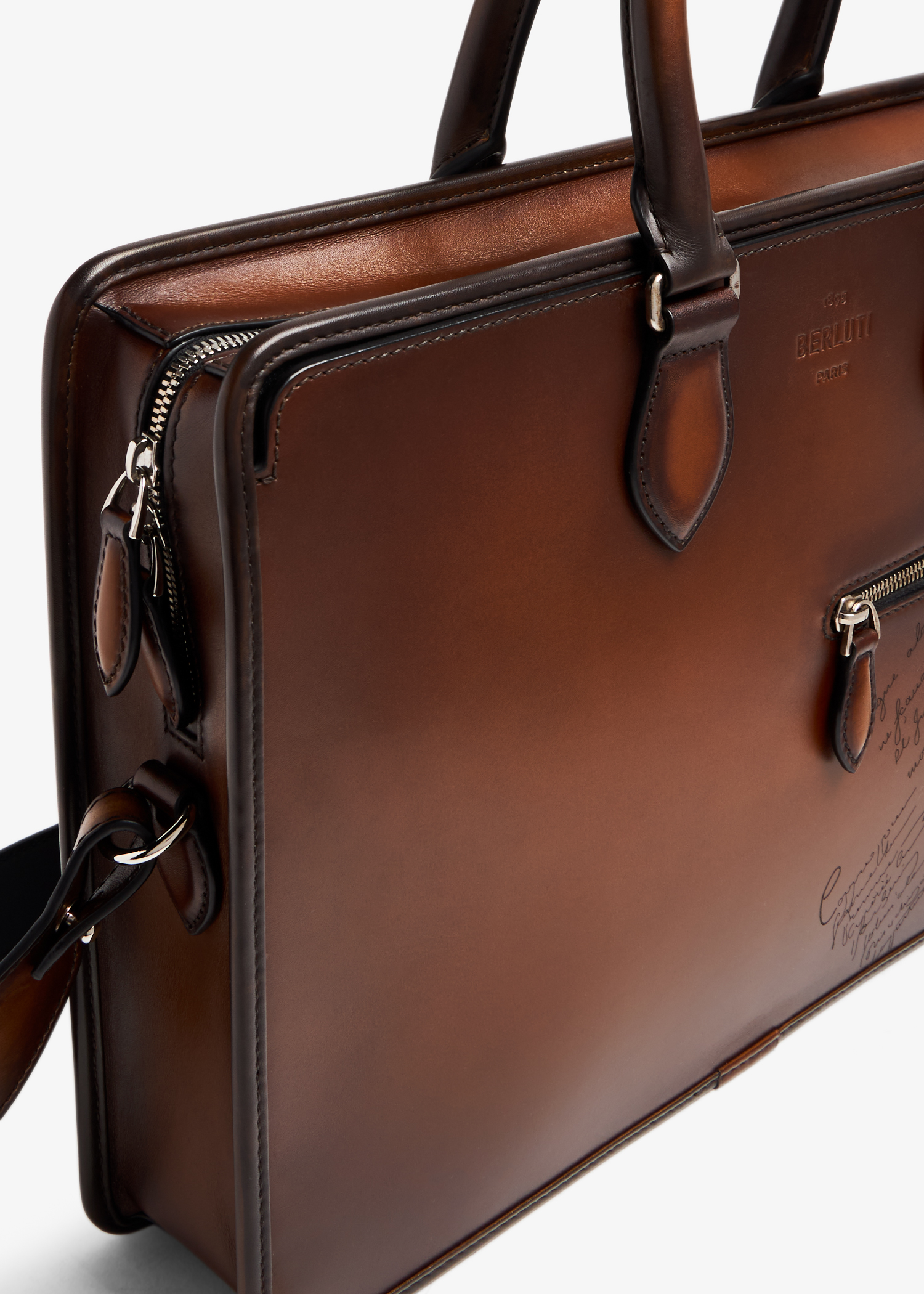 Berluti Un Jour Scritto leather briefcase for Men - Brown in UAE 