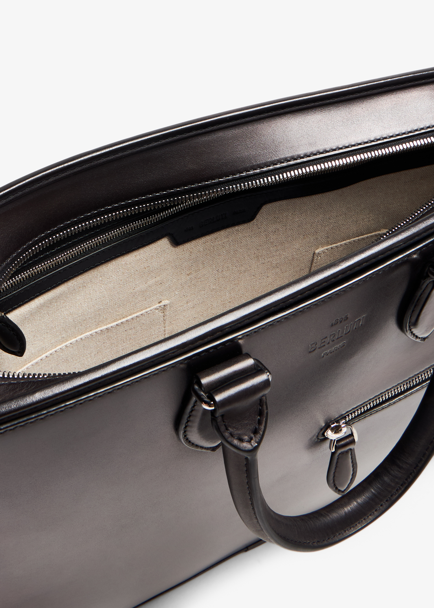 Berluti Un Jour Scritto leather briefcase for Men - Black in UAE