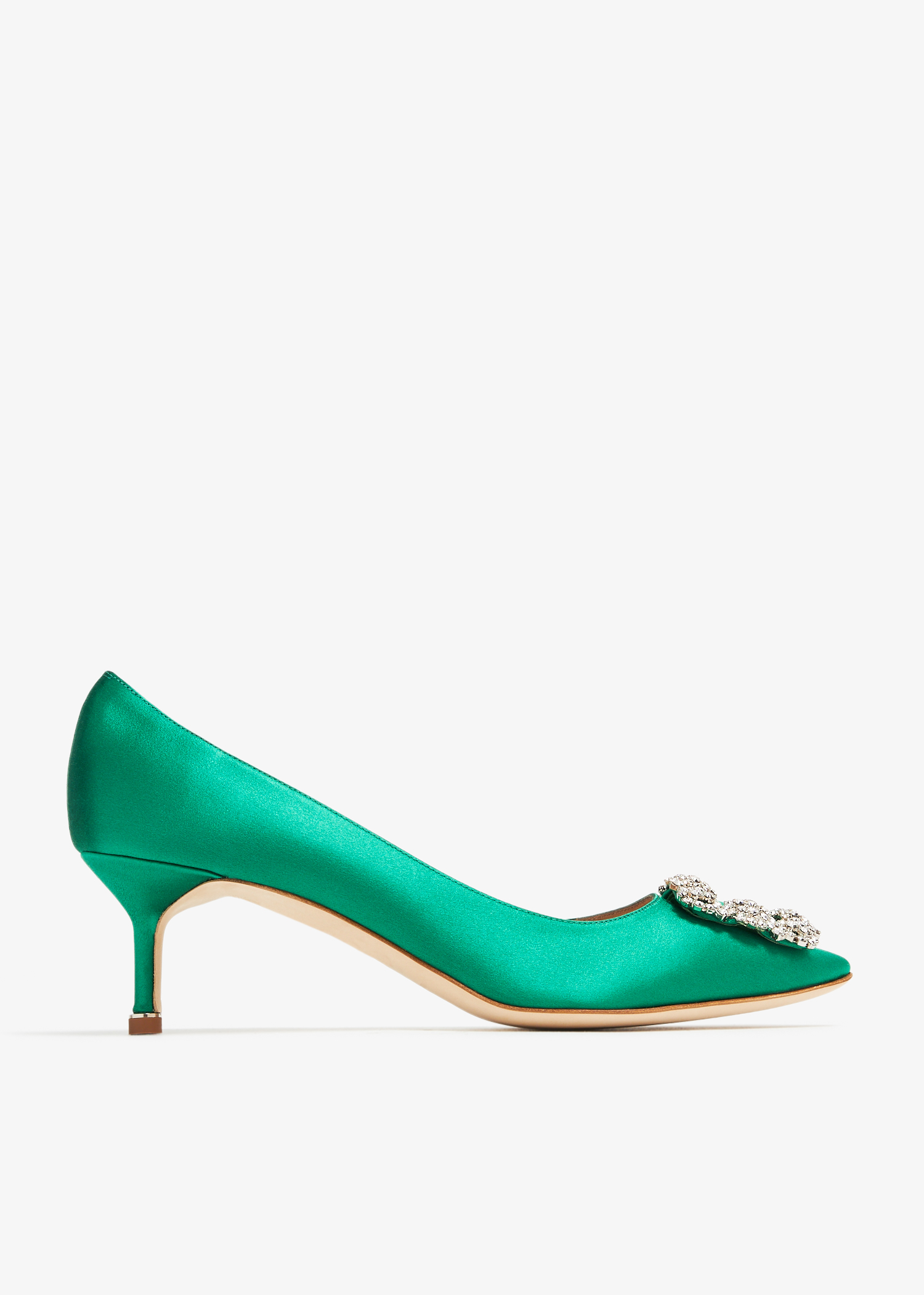 

Hangisi satin pumps, Green