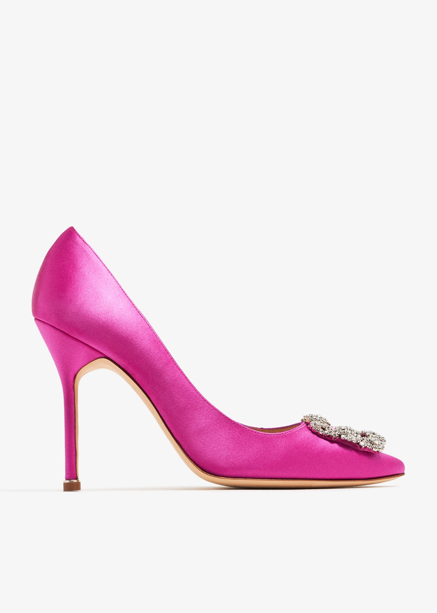 

Hangisi satin pumps, Pink