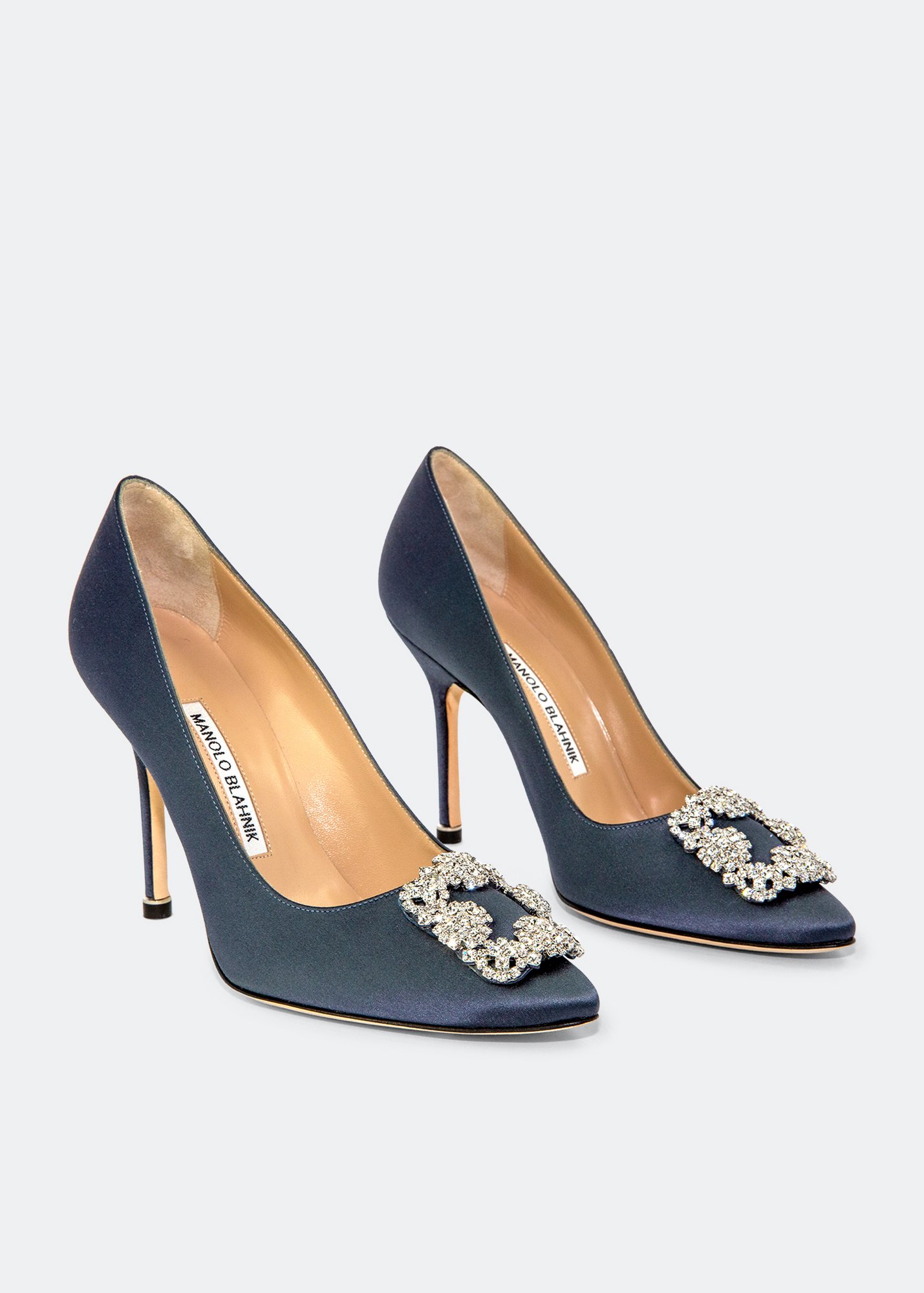 

Hangisi satin pumps, Blue