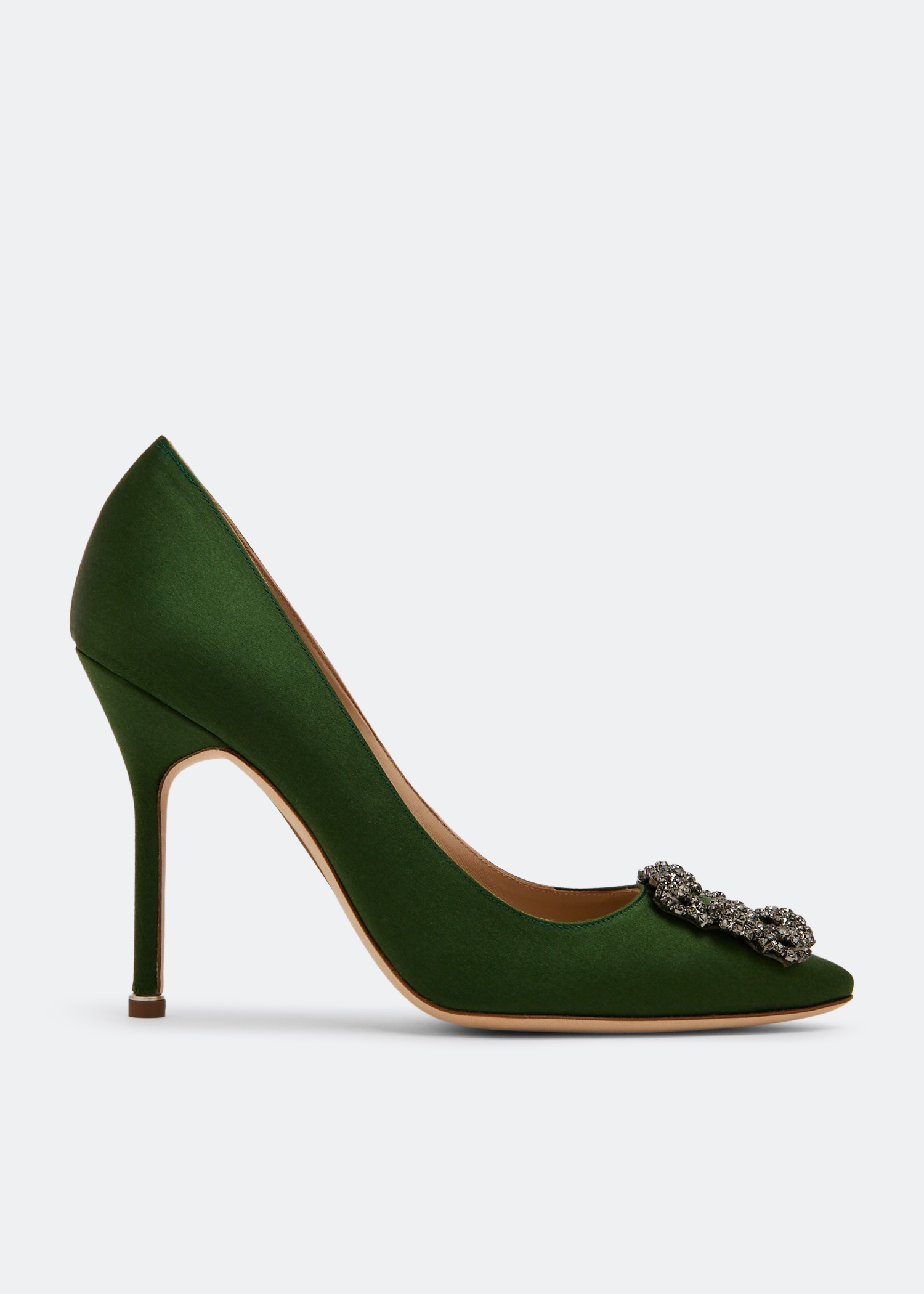 

Hangisi satin pumps, Green