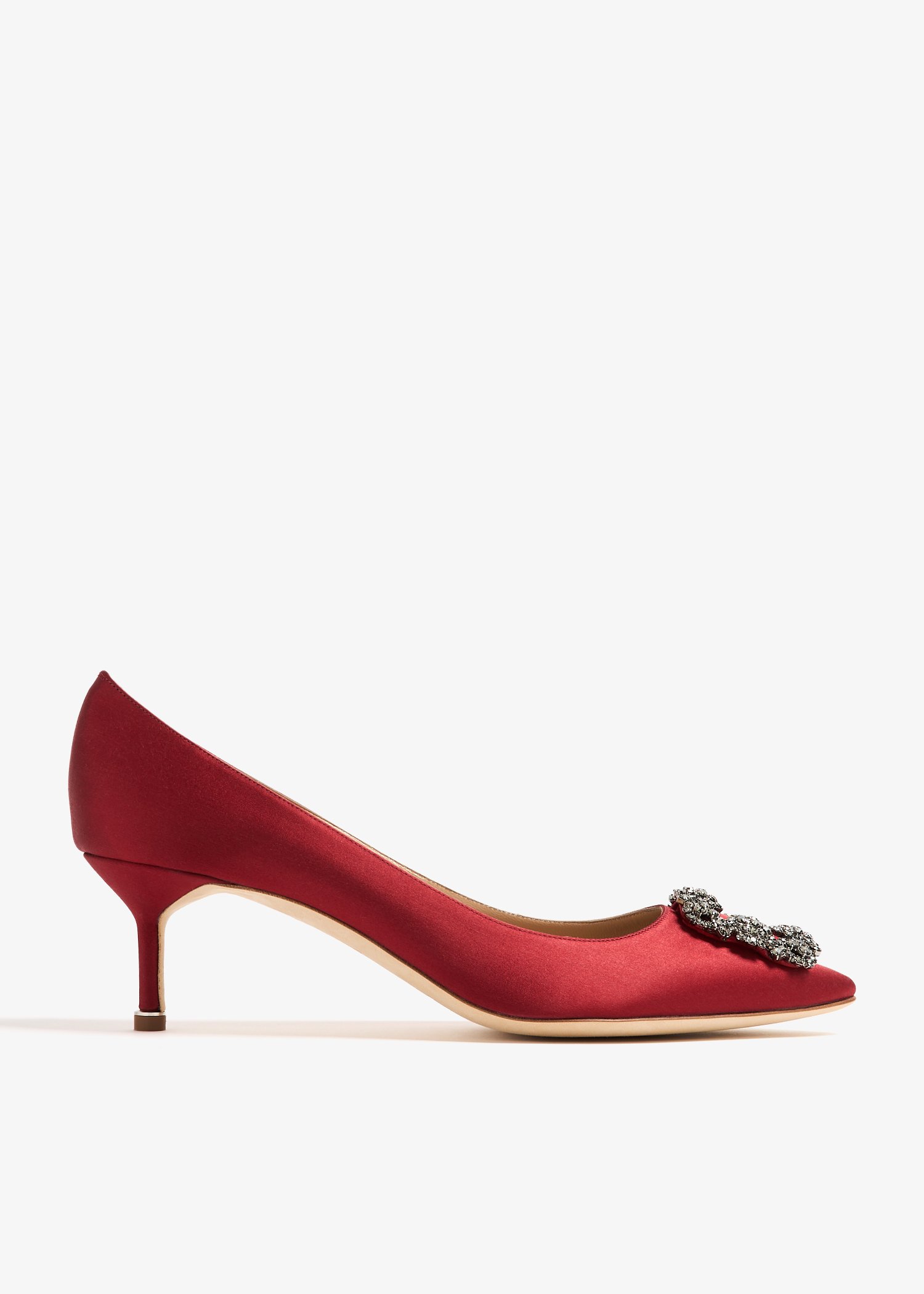 

Hangisi satin pumps, Red