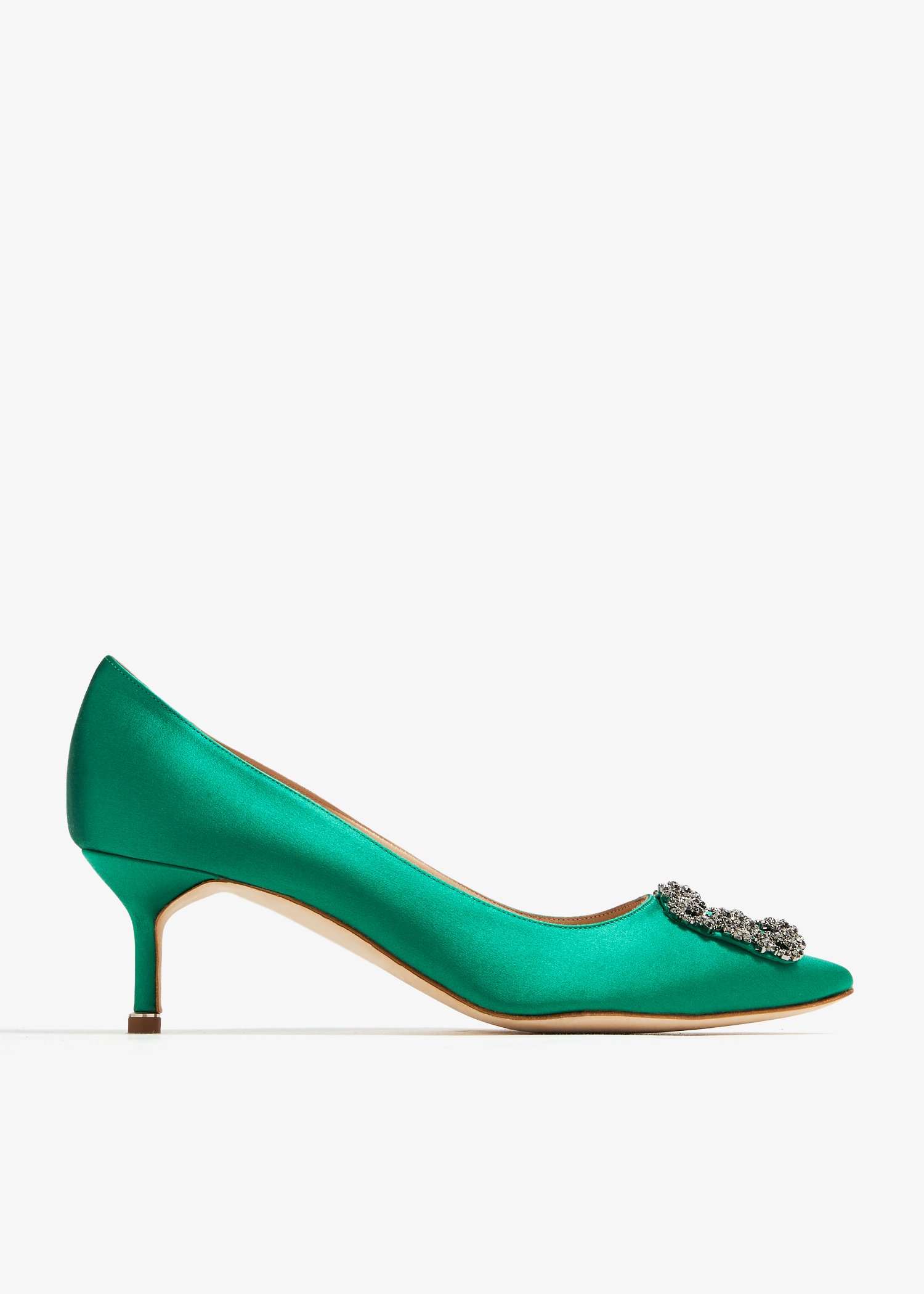 

Hangisi satin pumps, Green