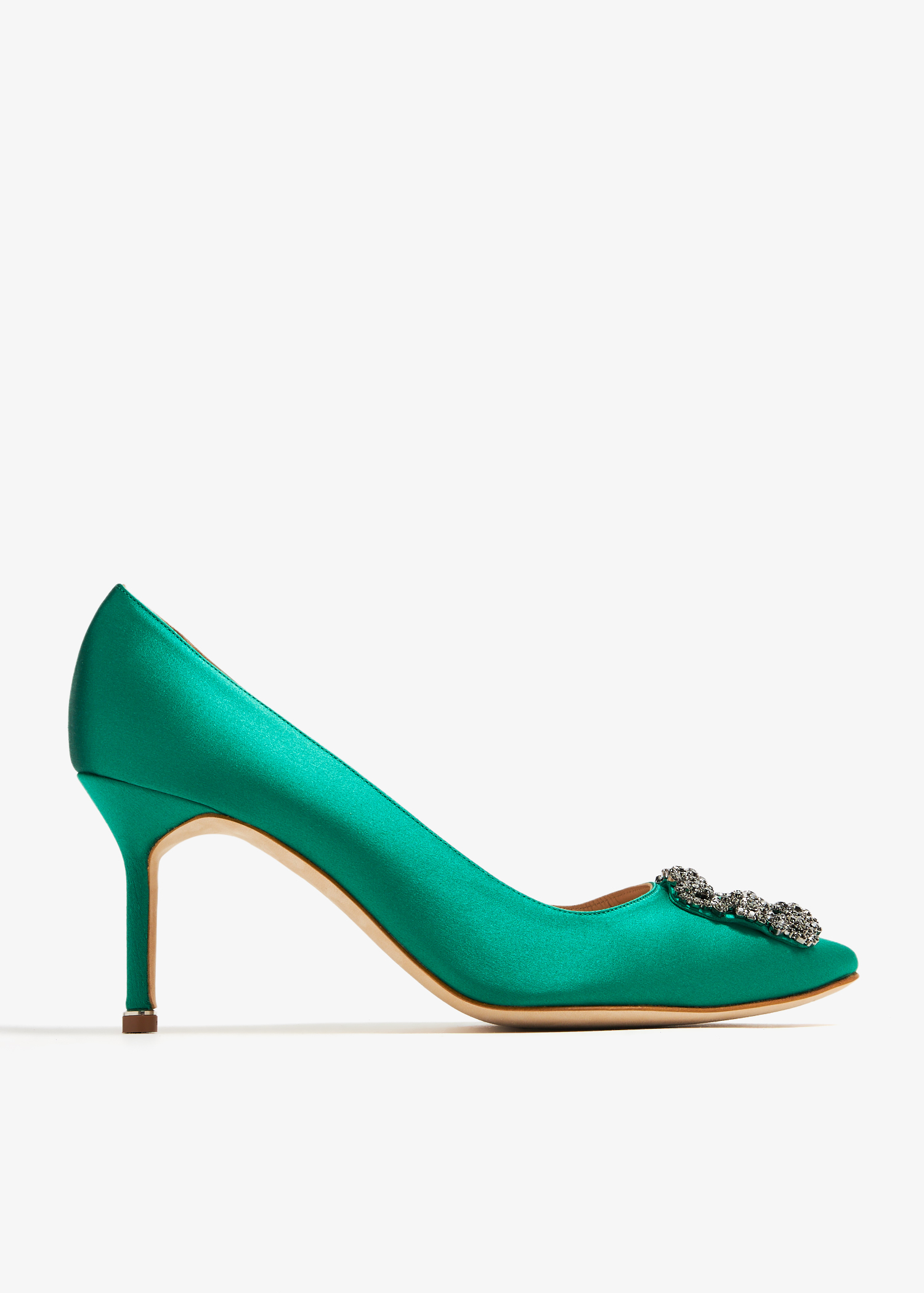 

Hangisi satin pumps, Green