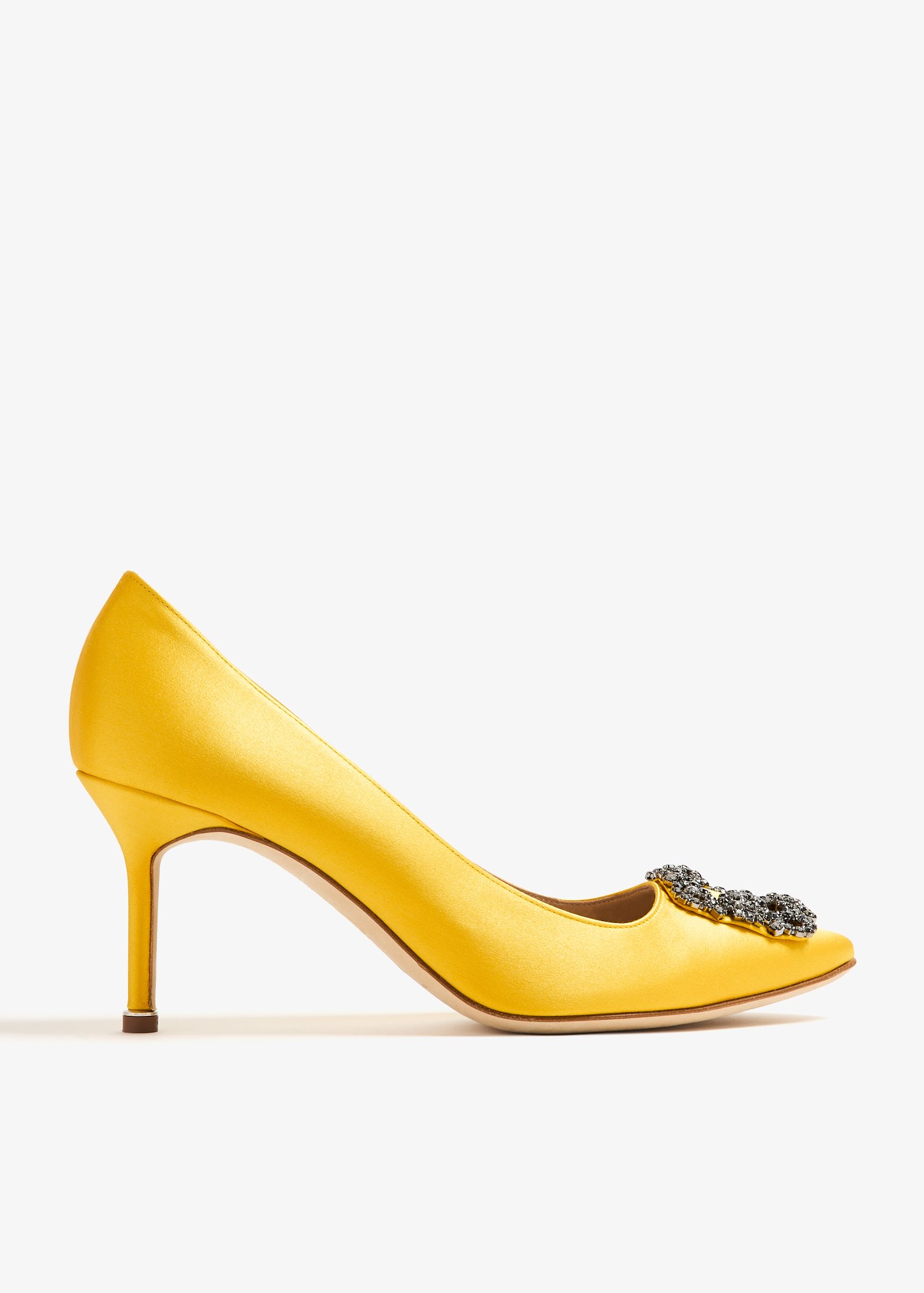 

Hangisi satin pumps, Yellow