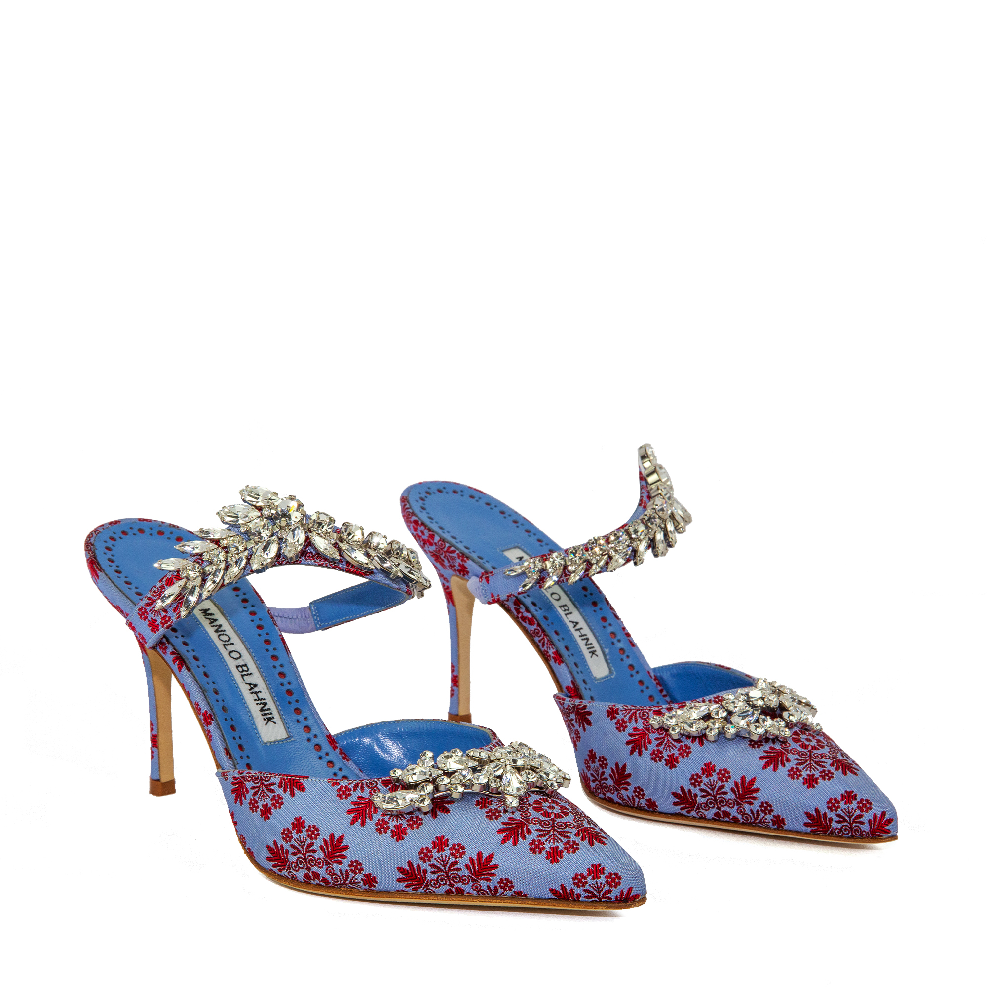 

Lurum brocade mules, Blue