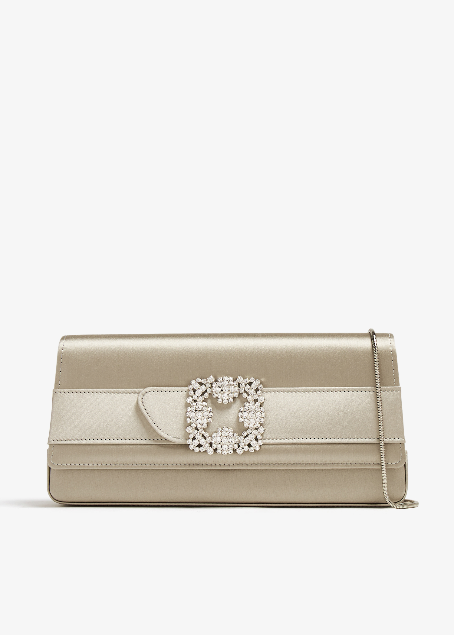 

Gothisi satin clutch, Beige