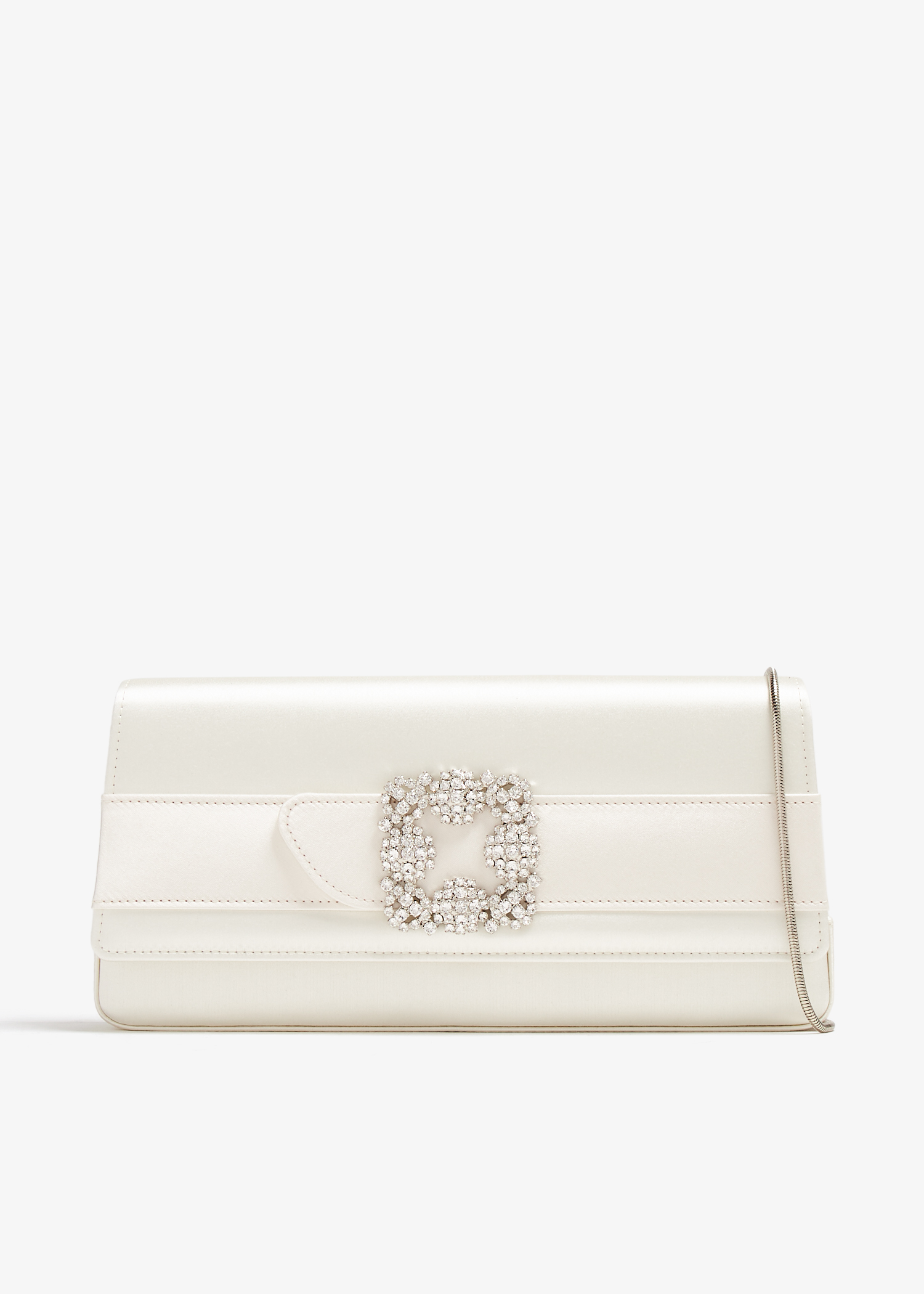 

Gothisi satin clutch, White