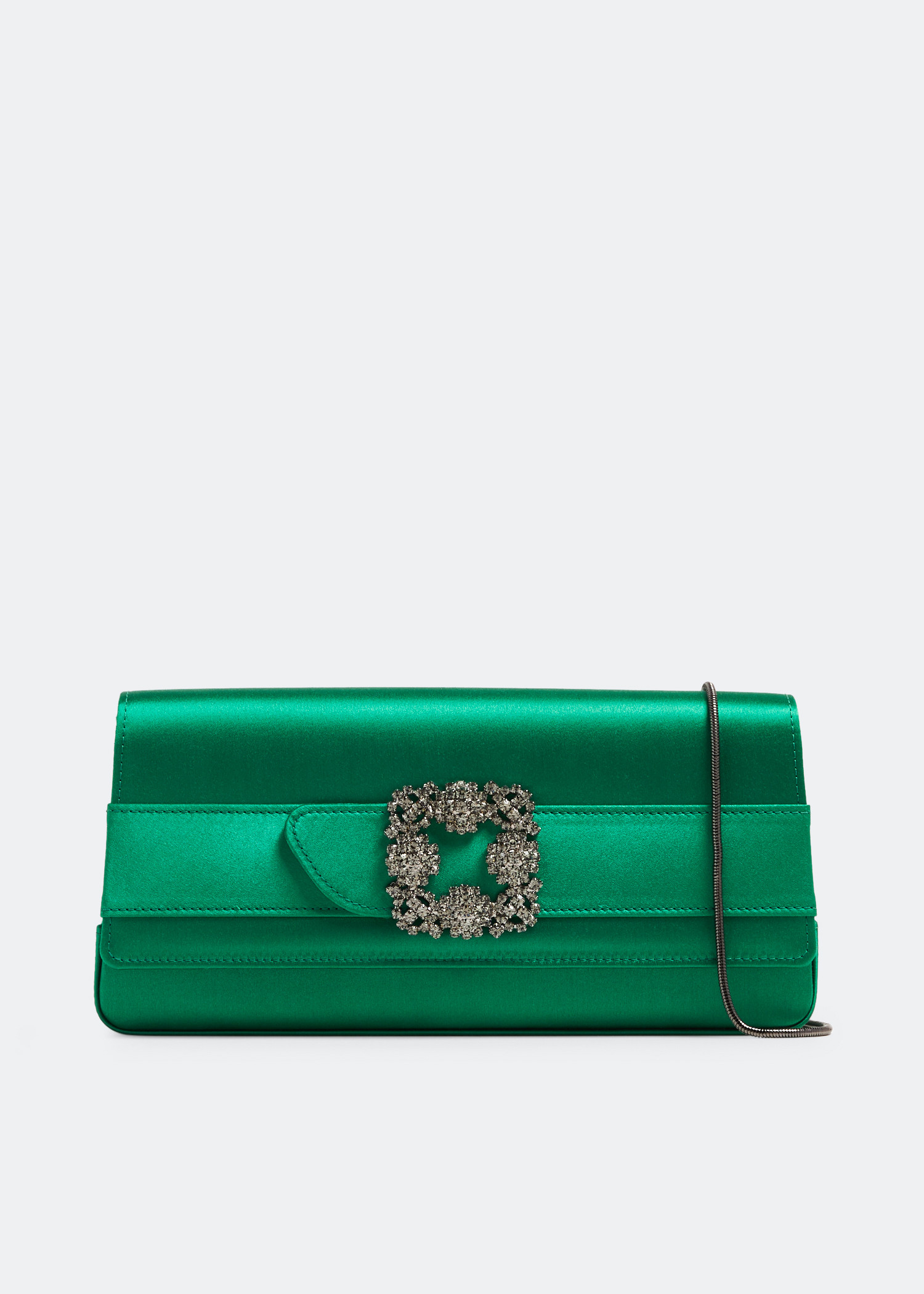 

Gothisi satin clutch, Green