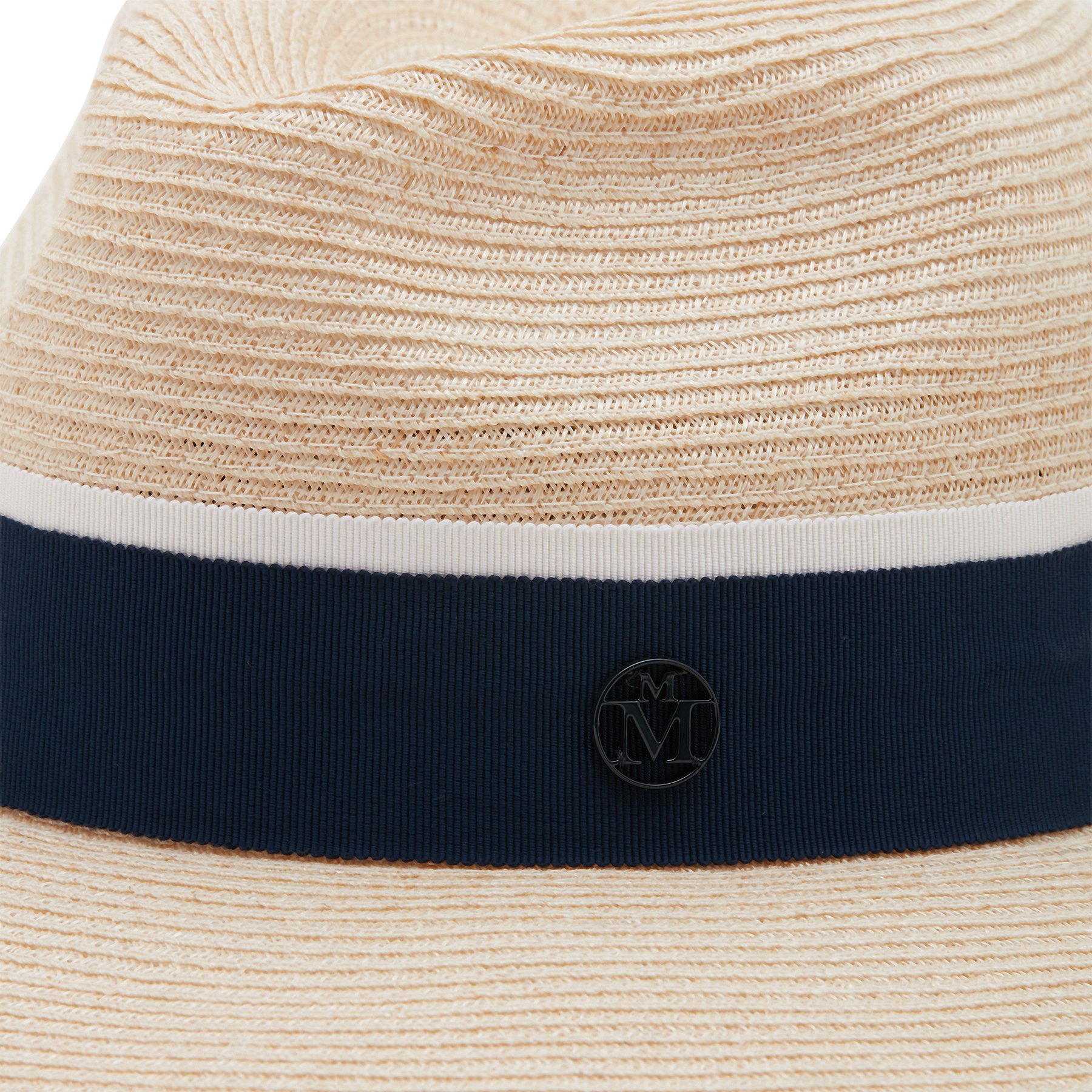 

HENRIETTA HAT STRAW TIMELESS THIN CANAPA STRAW NATURAL NAVY, Blue