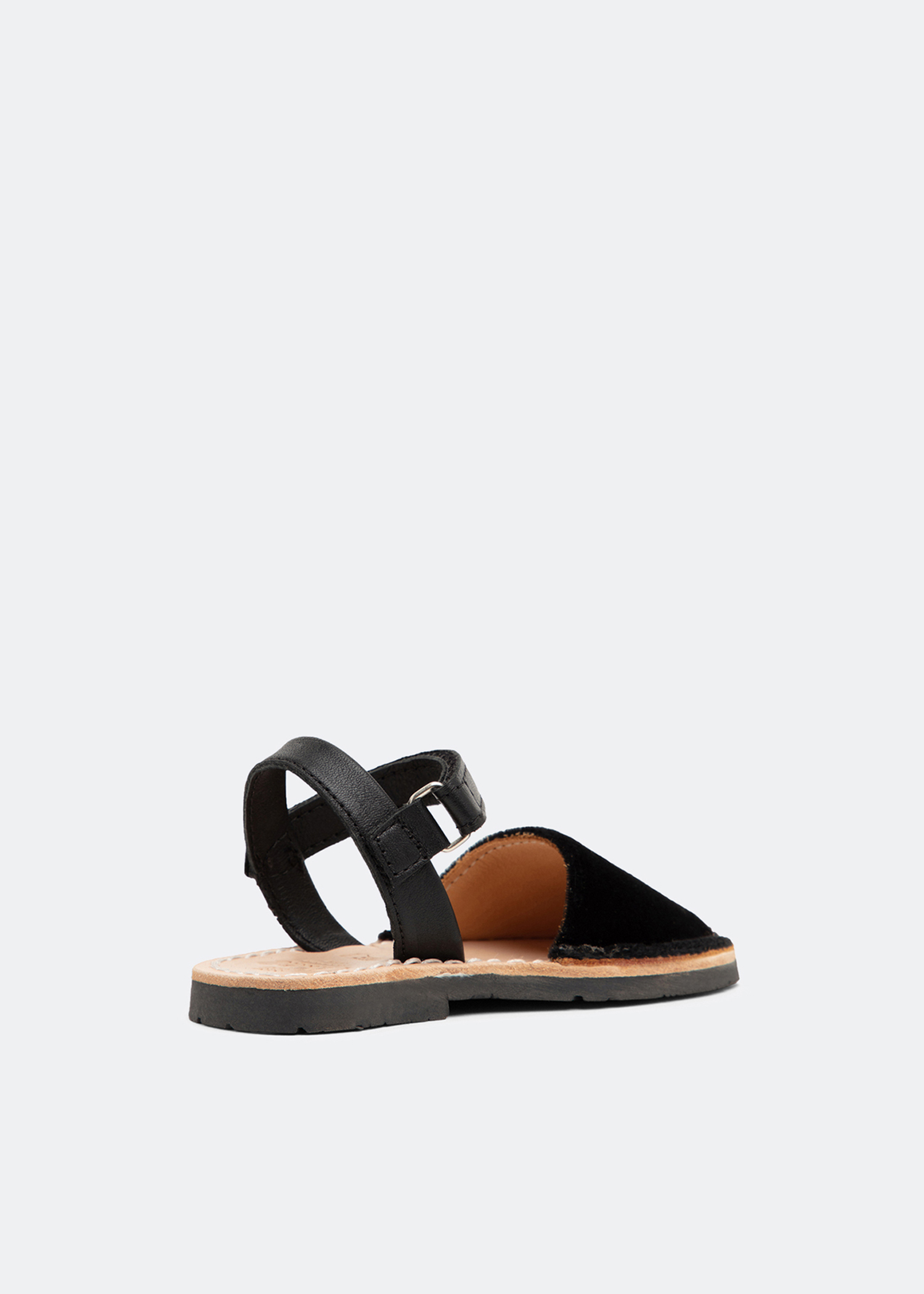 

Velvet sandals, Black