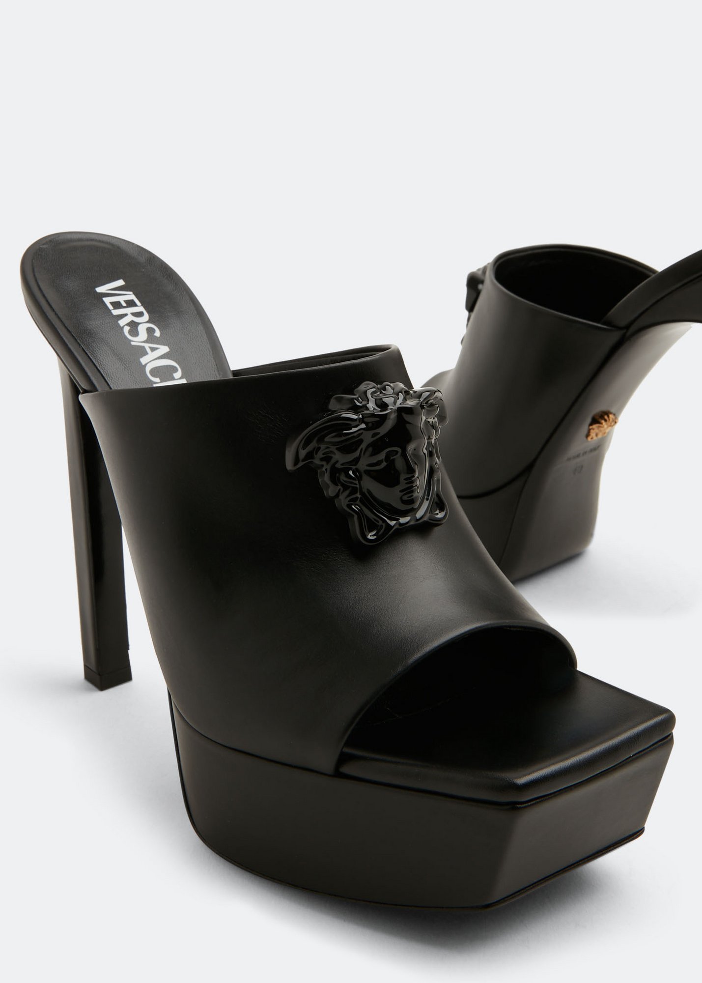 Versace La Medusa platform mules for Women - Black in KSA | Level Shoes