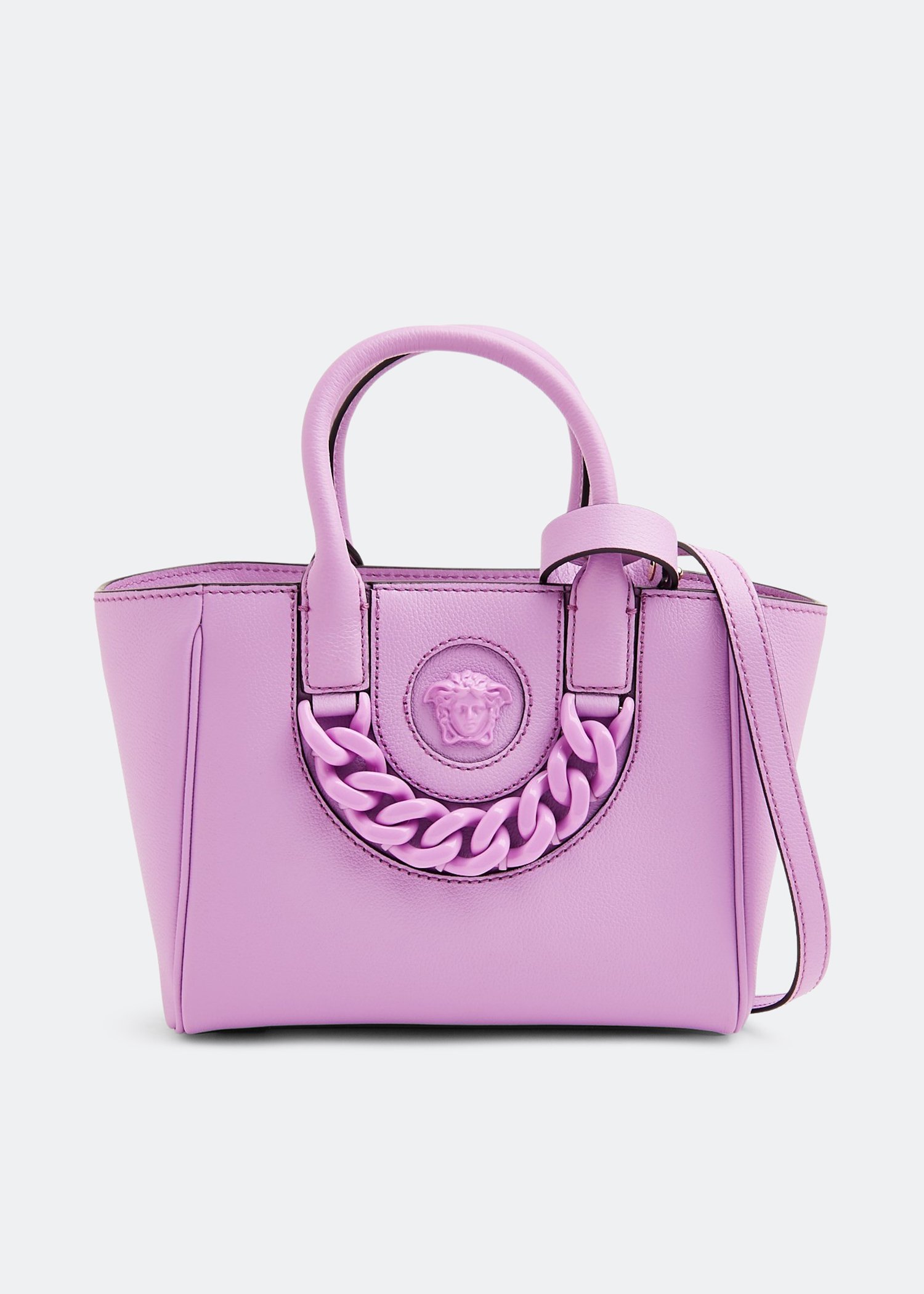 Womens La Medusa Bag  Versace La Medusa Small Handbag Pink+Lilac