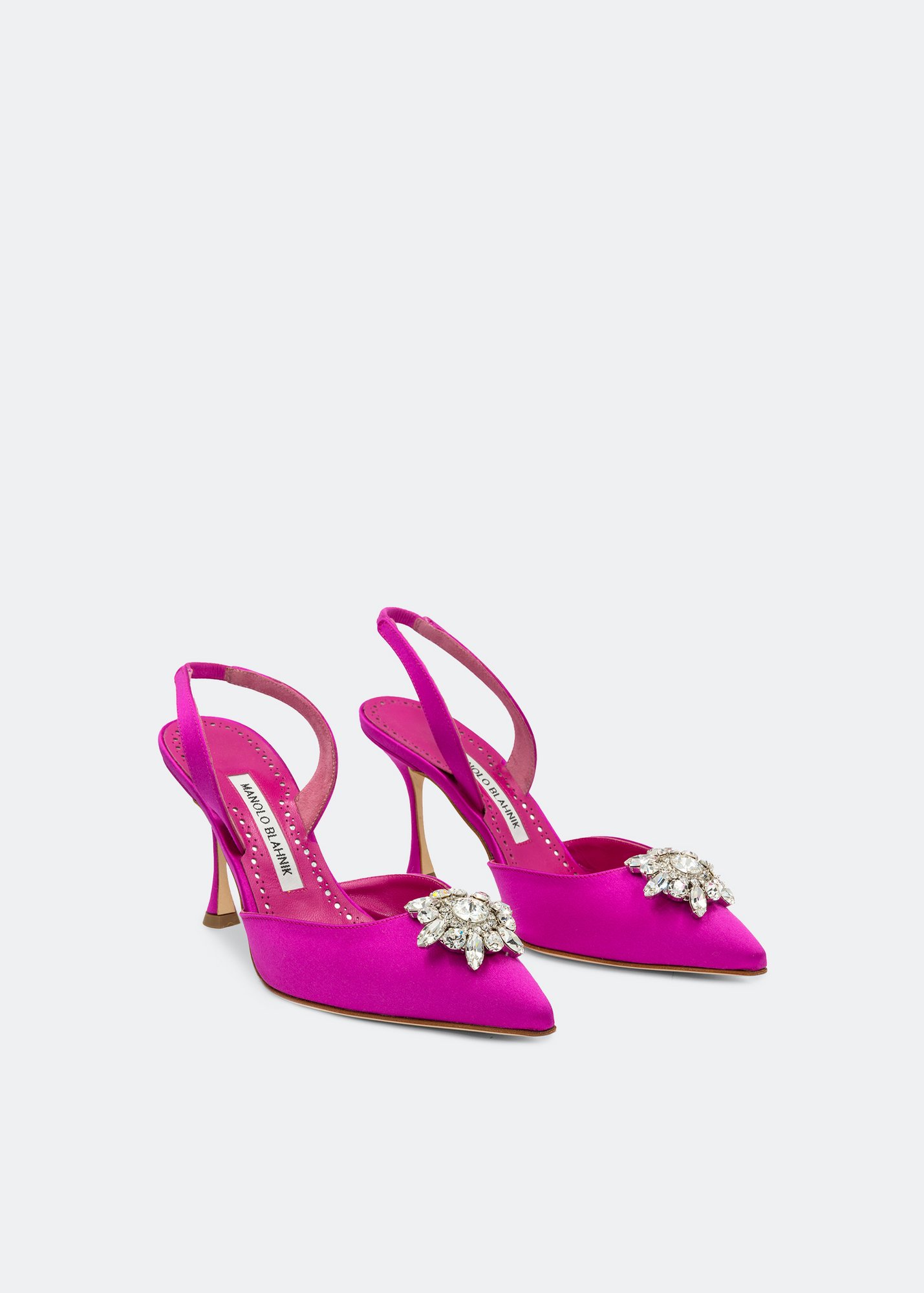 

Cassinasli satin slingback pumps, Pink