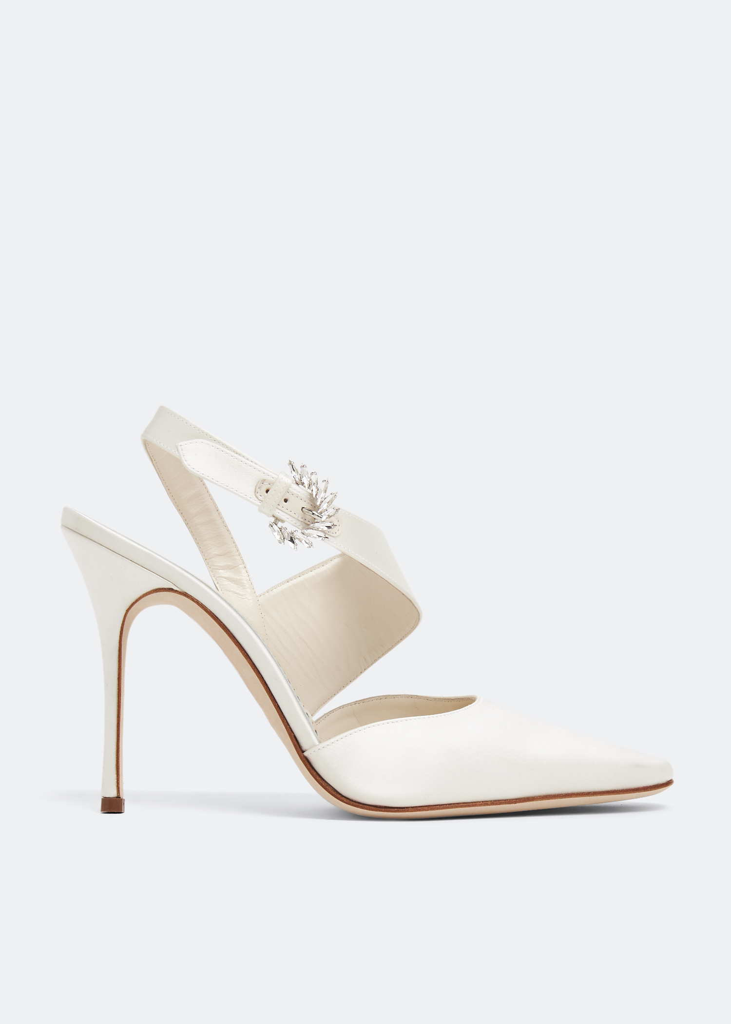 

Hafela satin pumps, White