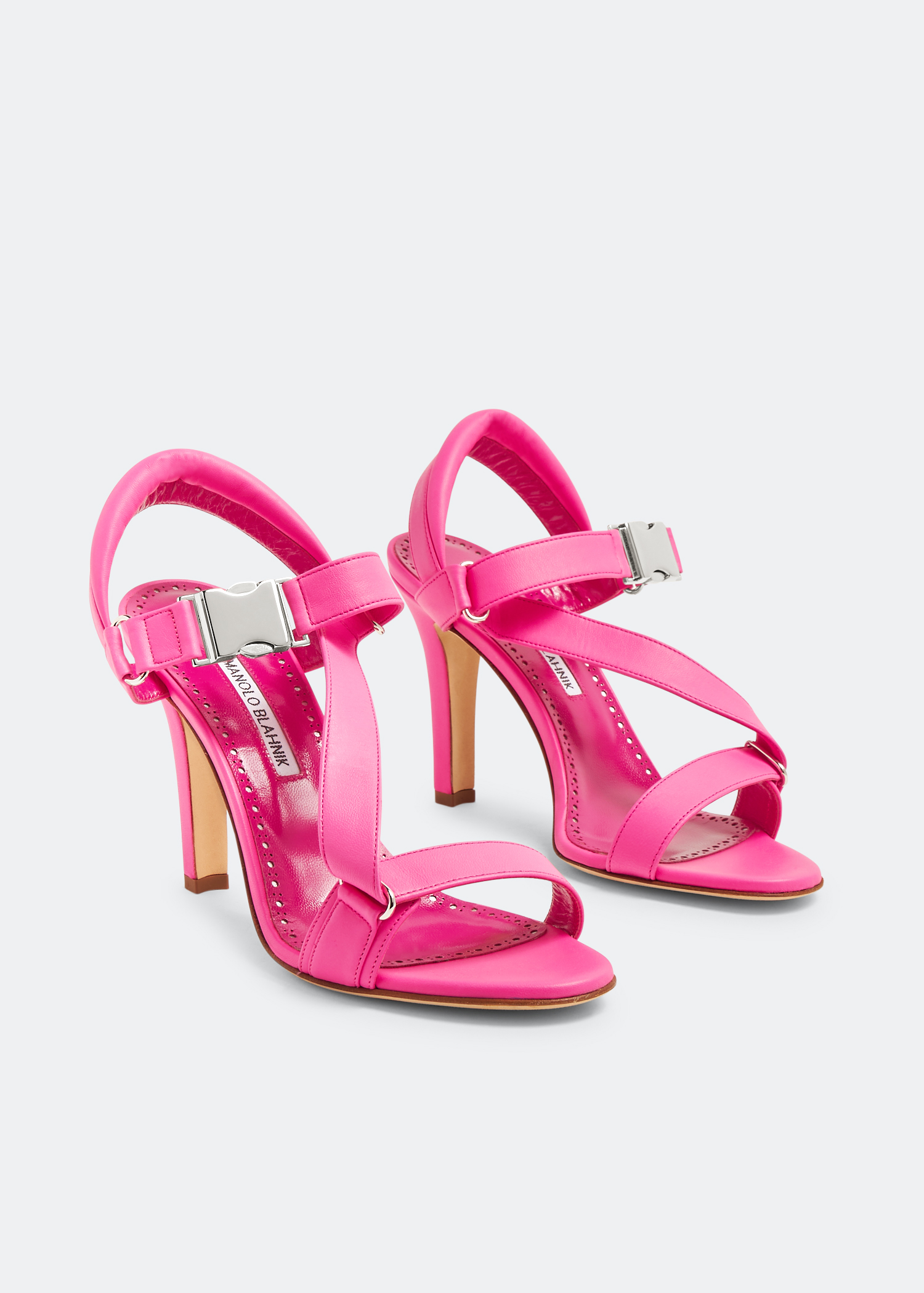 Manolo blahnik best sale pink sandals