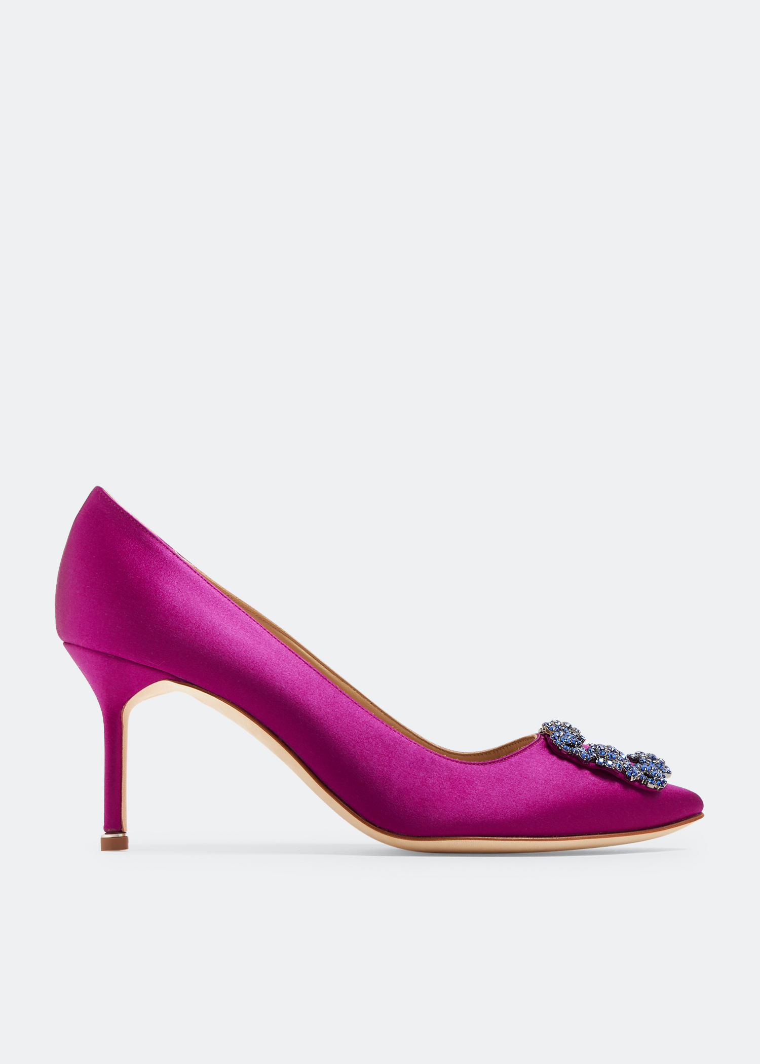 

Hangisi satin pumps, Pink