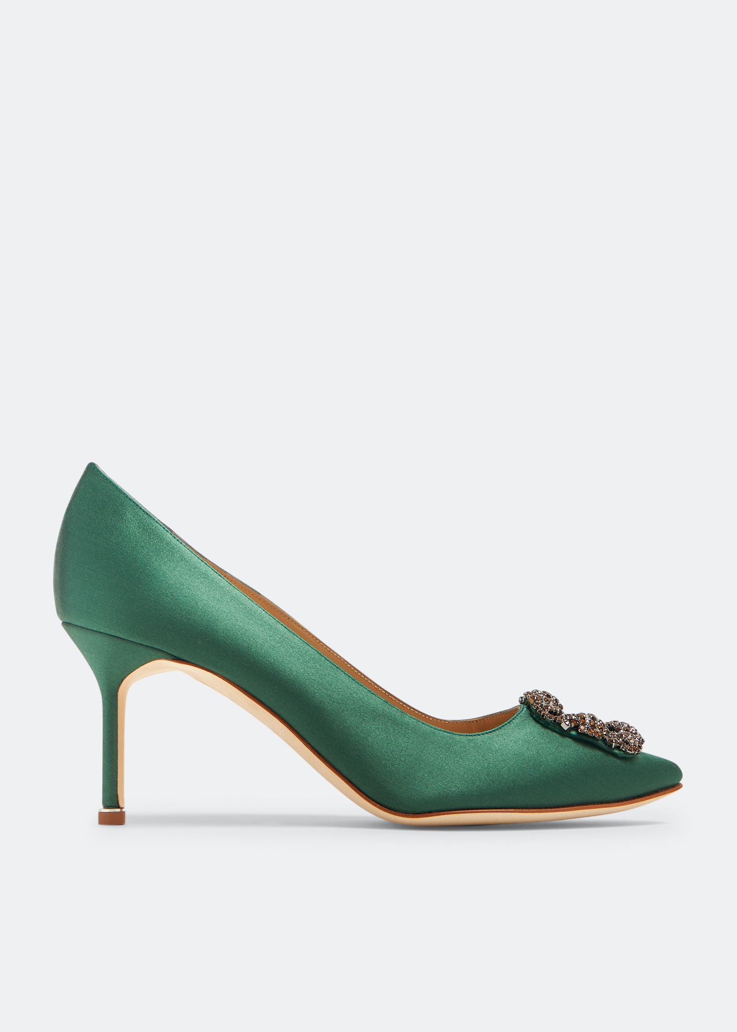 

Hangisi satin pumps, Green