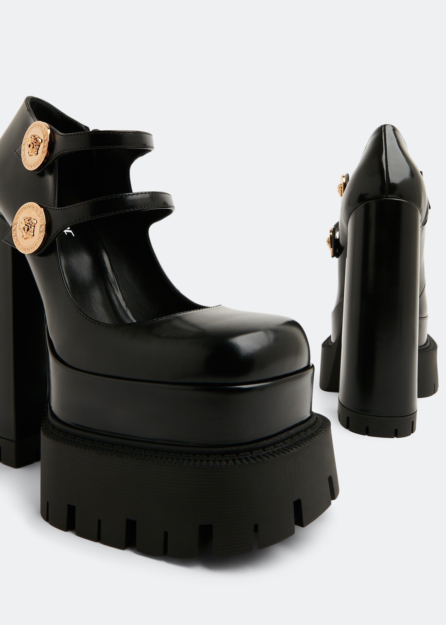 Versace La Medusa platform pumps for Women - Black in Kuwait | Level Shoes