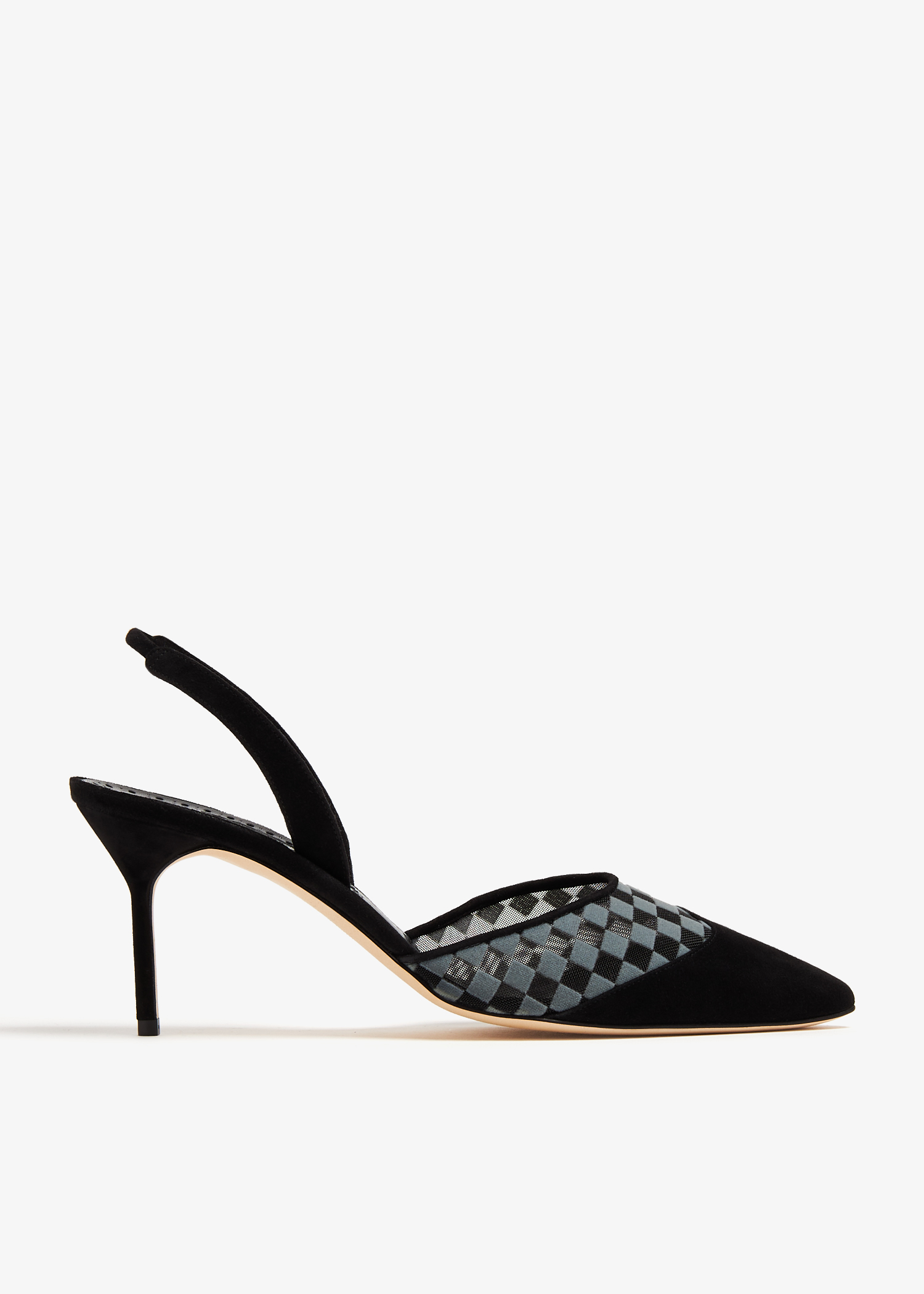 

Mingosli mesh slingback pumps, Black