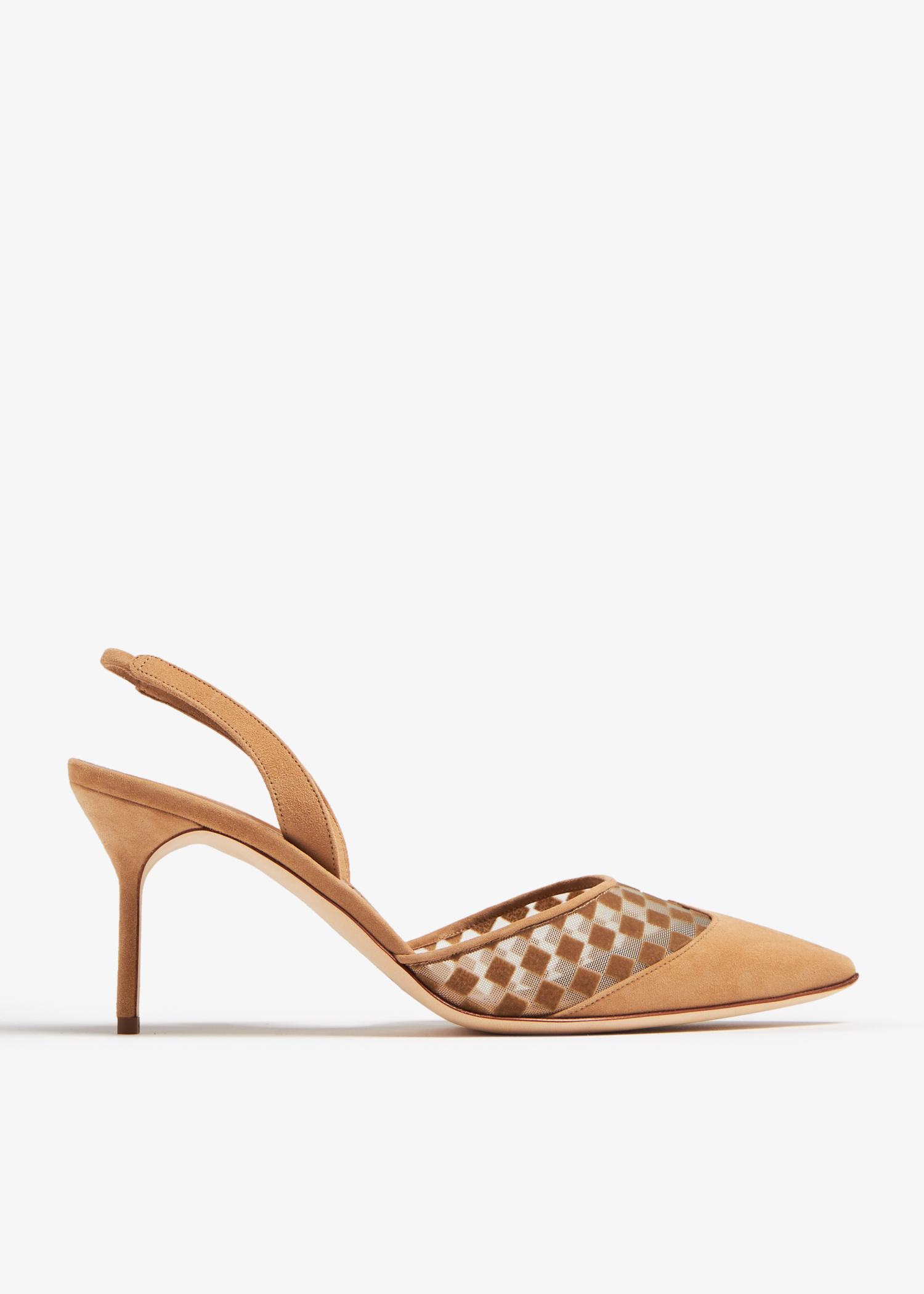 

Mingosli mesh slingback pumps, Beige