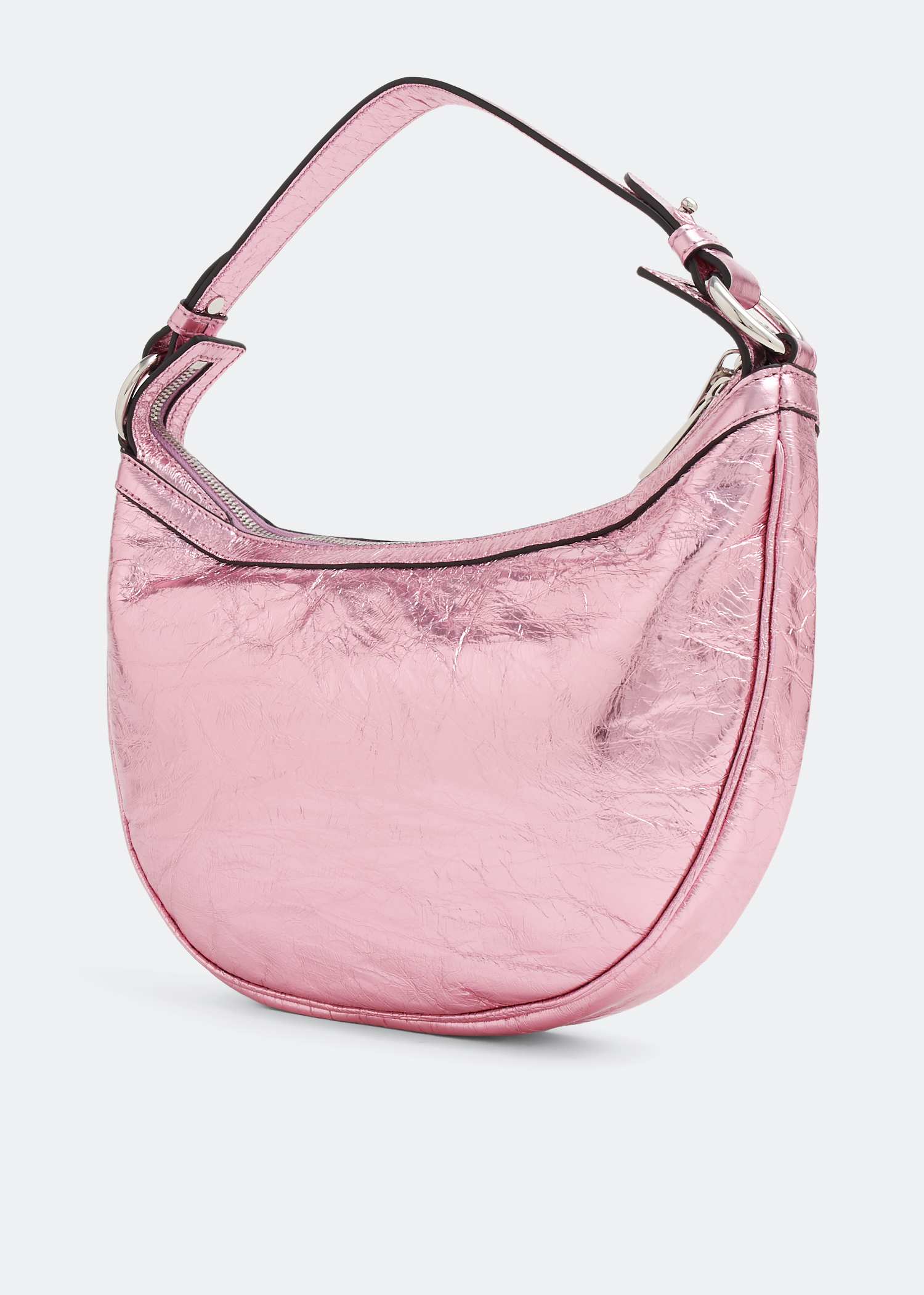 Pink leather hobo discount bag