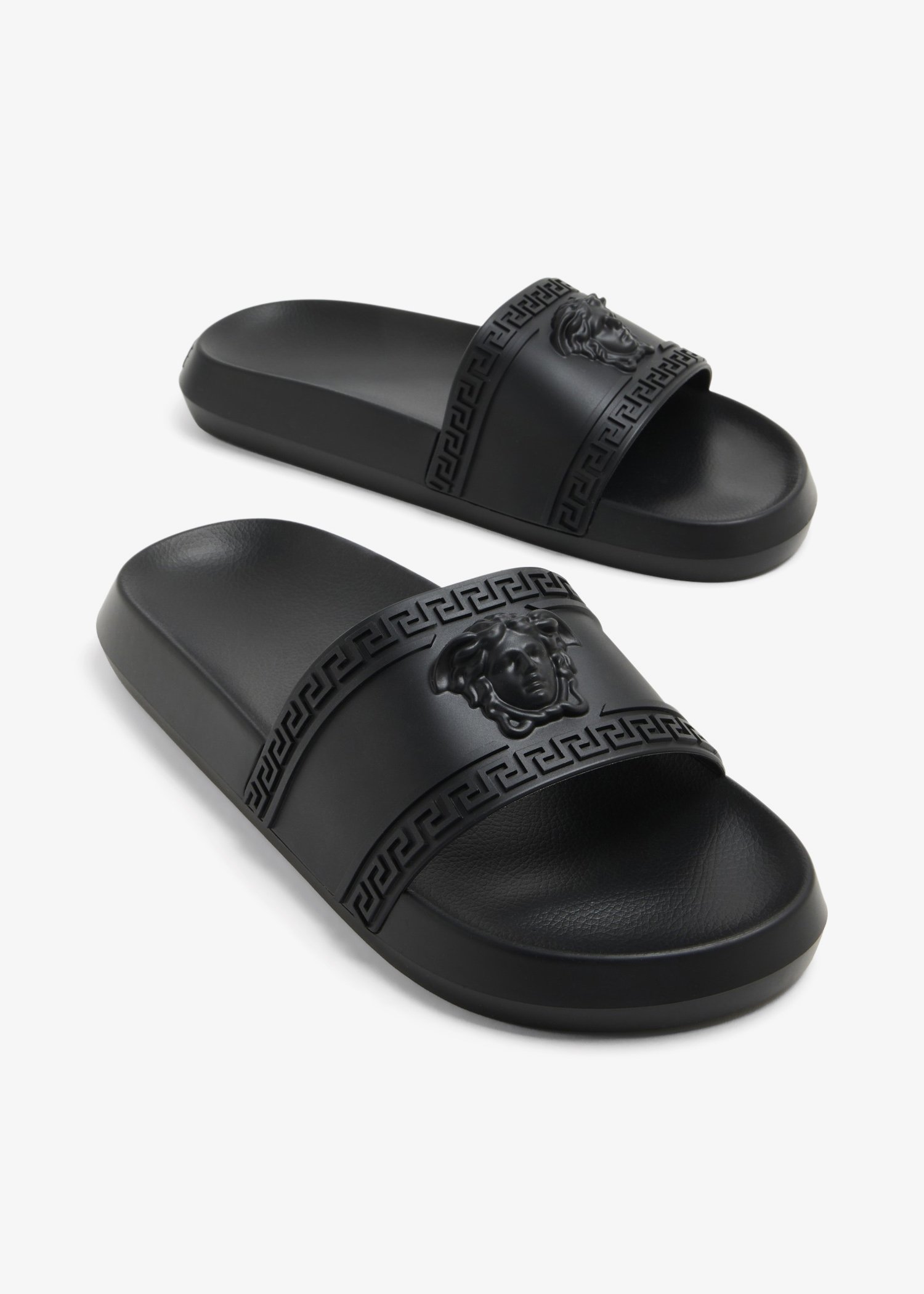 Black store versace slides