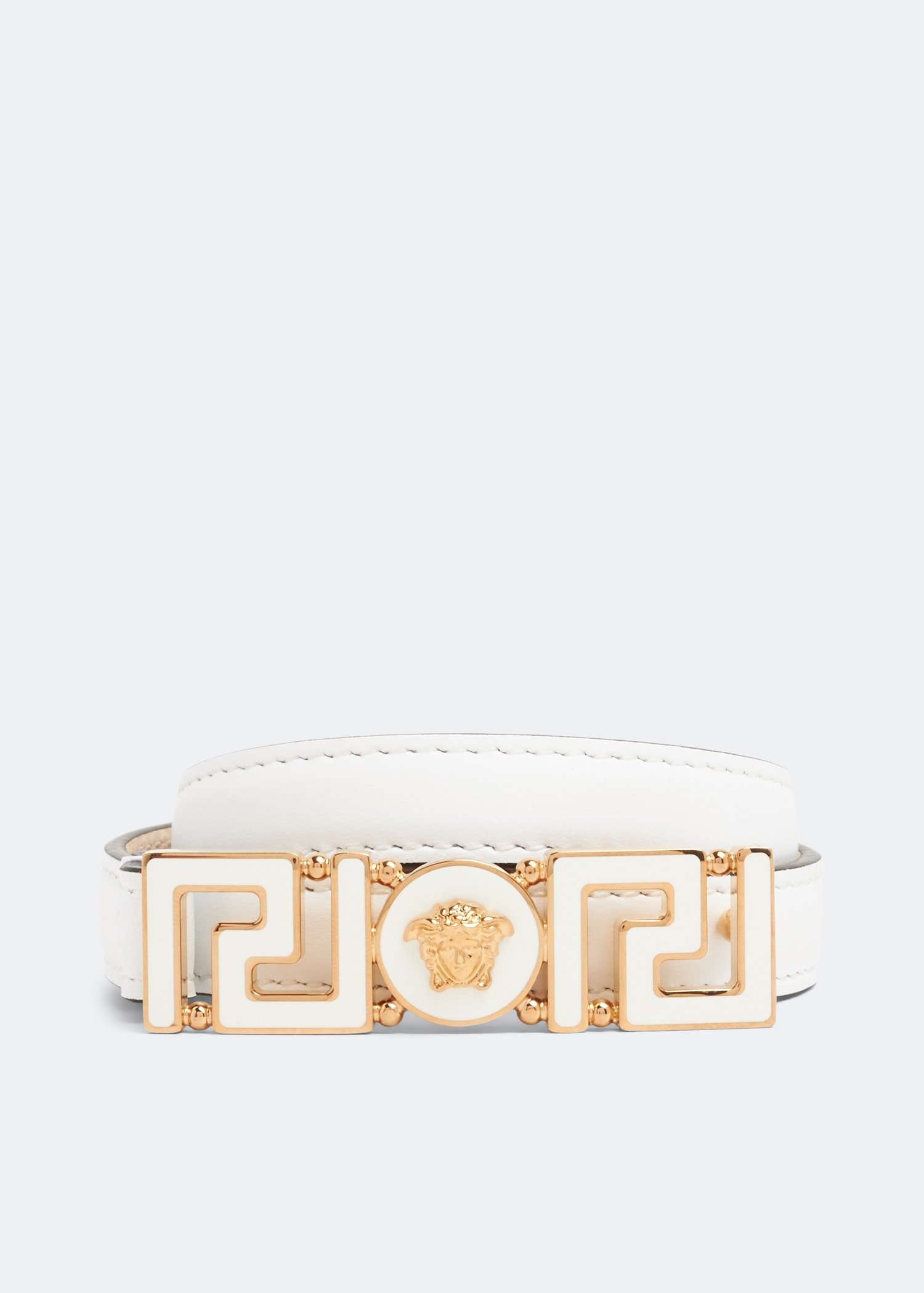 White Versace Belt