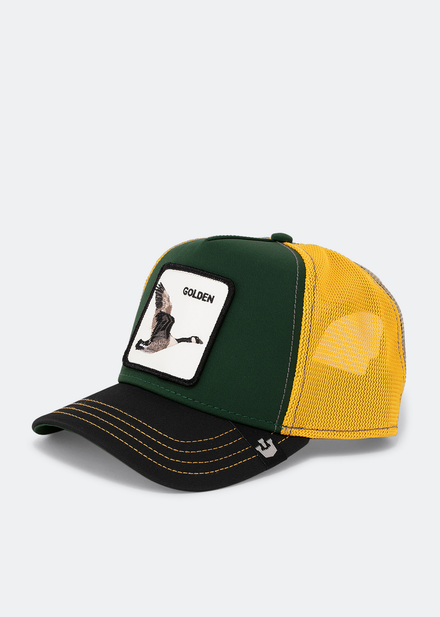 

Golden trucker cap, Green