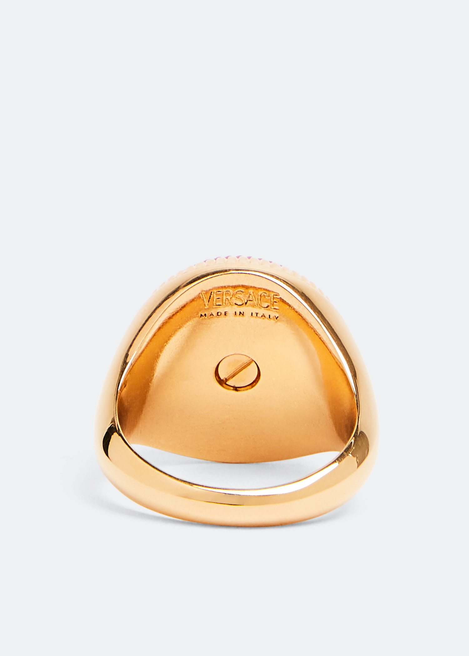 Versace thin greca deals circle ring