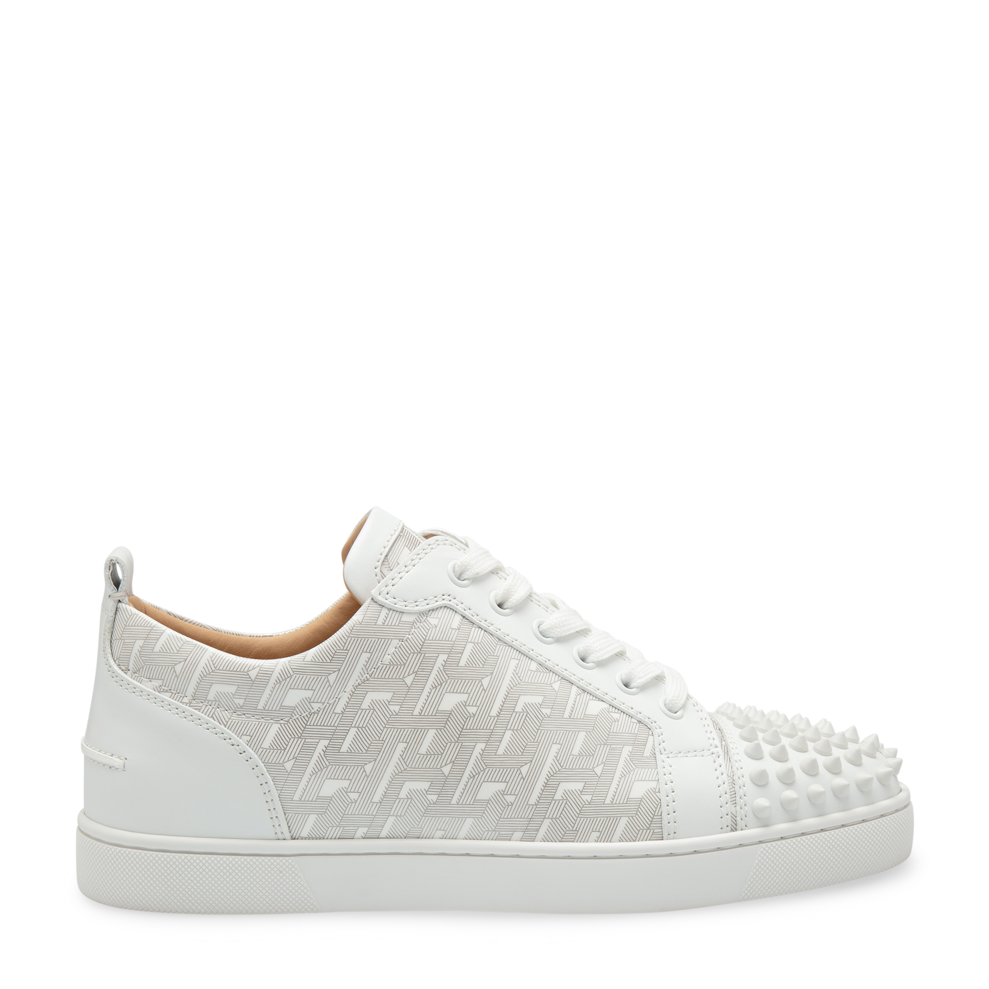 Christian Louboutin Louis junior spikes sneakers for Men - Silver in KSA