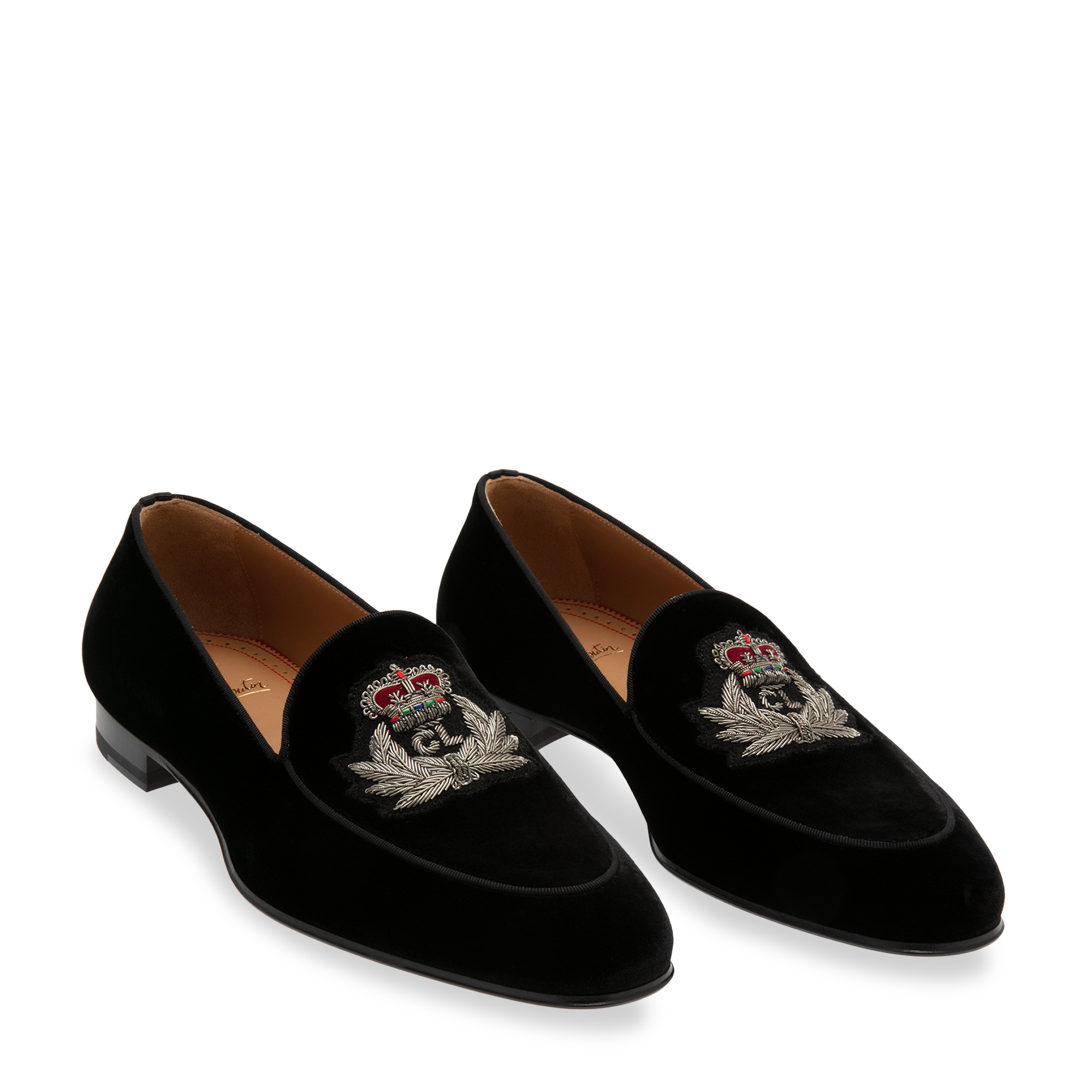 

Crest on the Nile loafers, Black