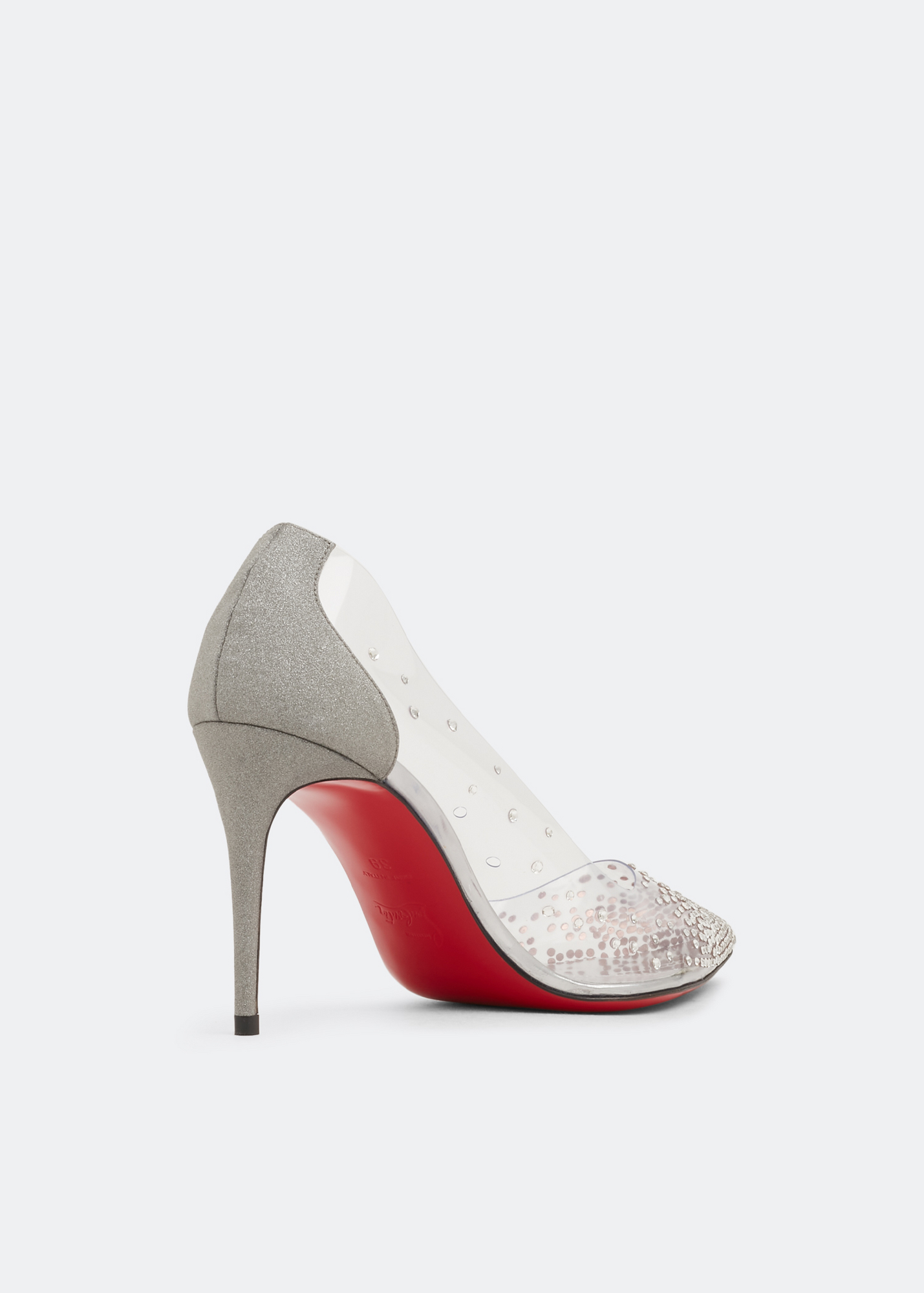 Louboutin 'Simple' Glitter 5 inch heel, sz 39.5