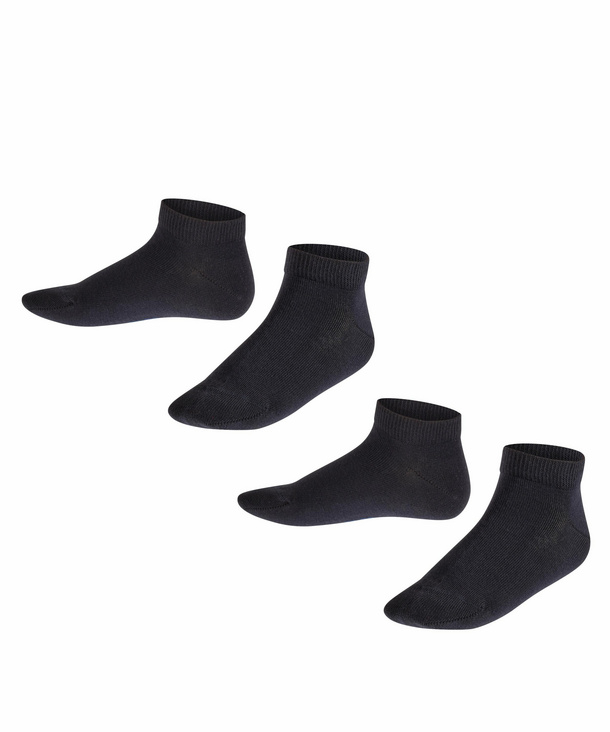 

Happy 2-pack kids sneaker socks, Black