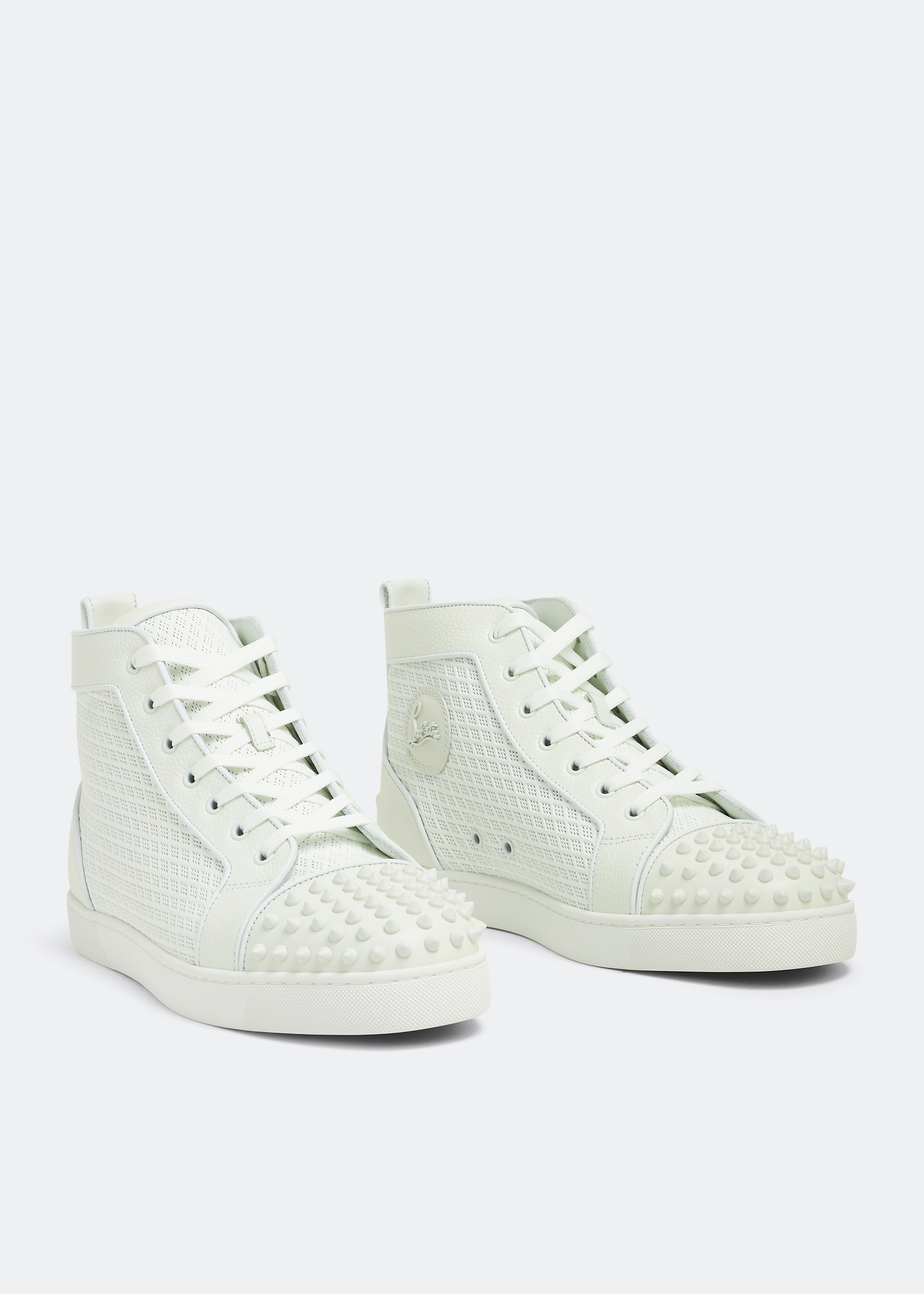 Christian Louboutin Orlato Low Top Men Sneakers With Spikes White 43.5 /  10.5