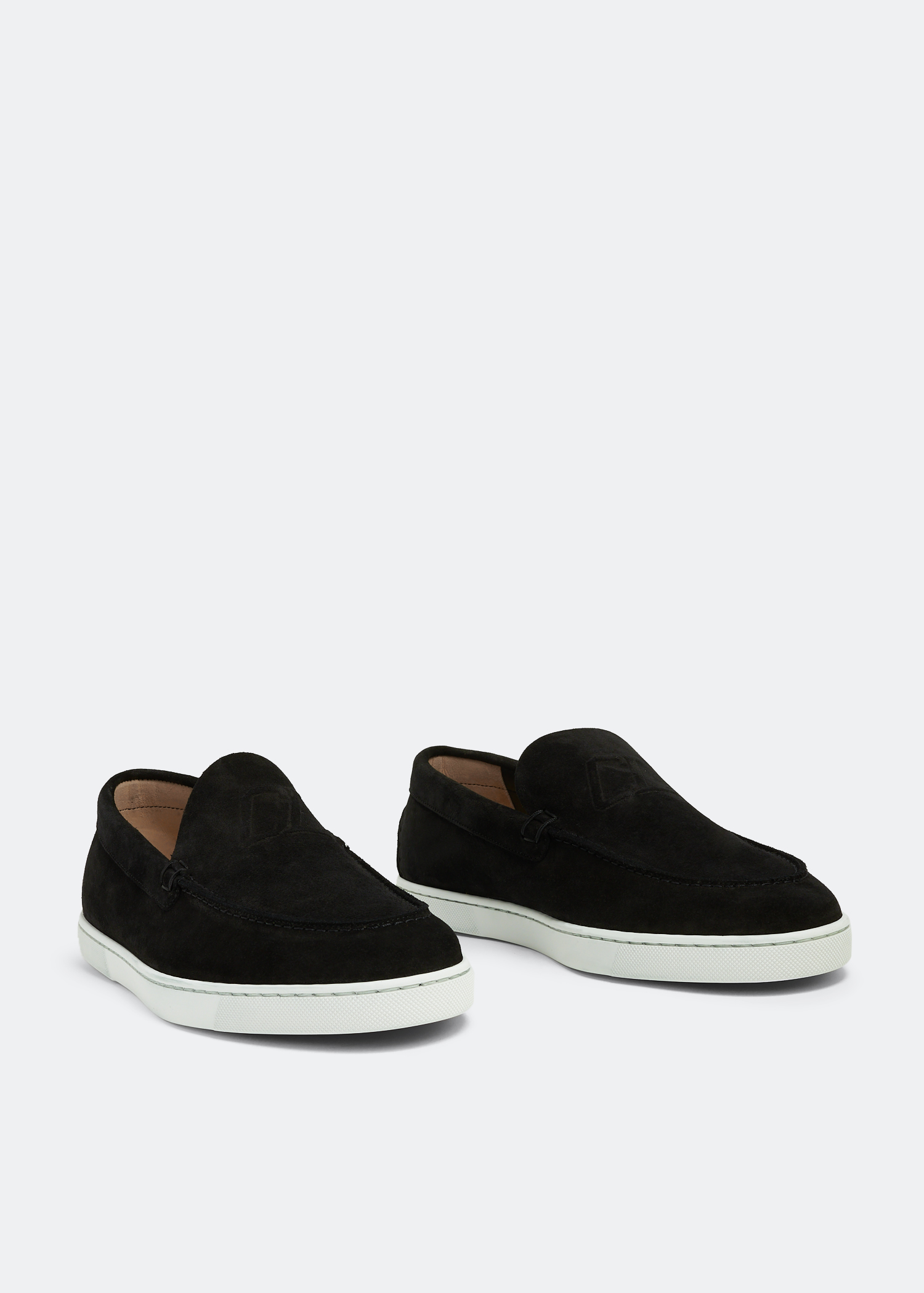 Christian Louboutin Varsiboat Suede Loafers - Black - 39