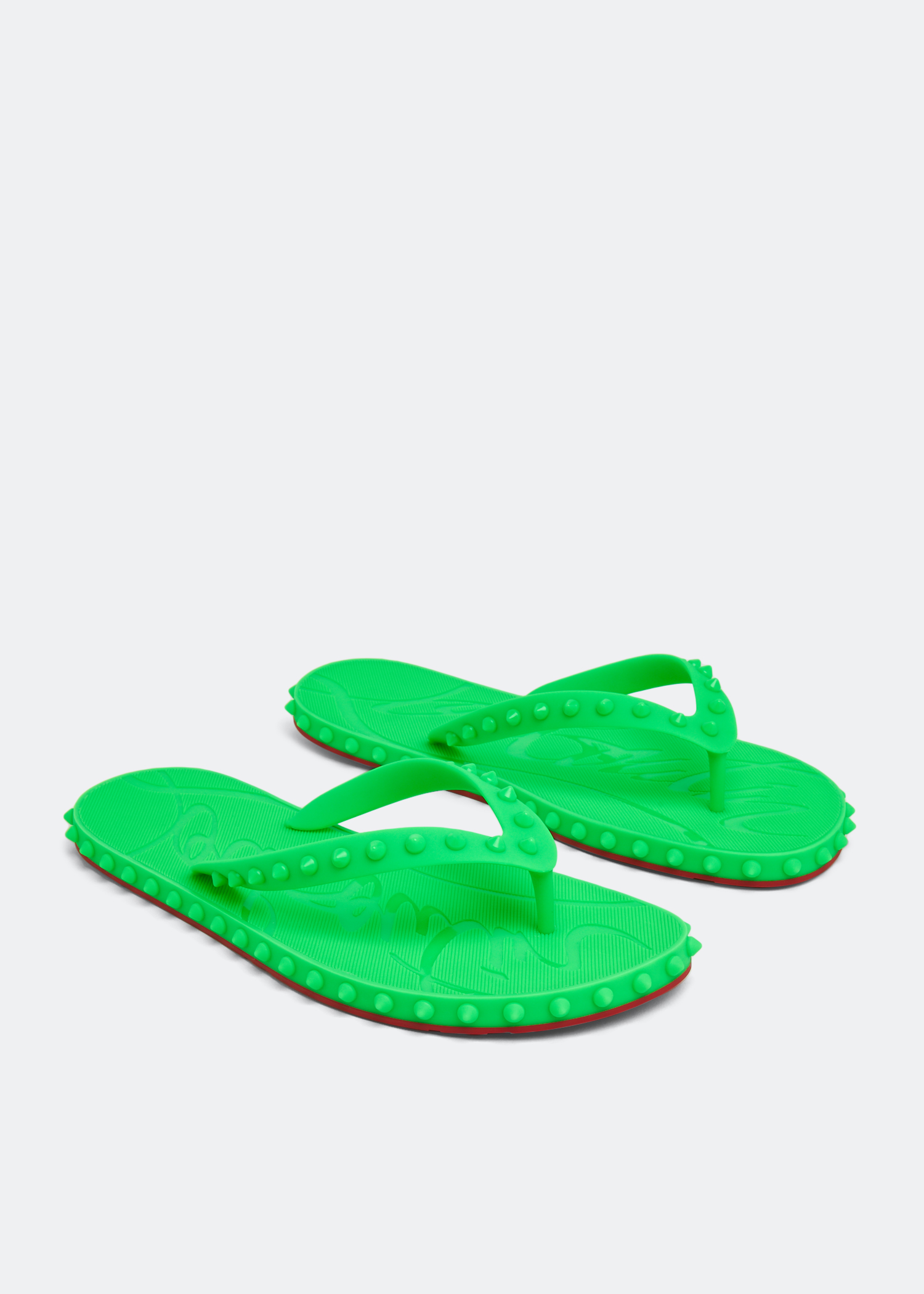 Christian Louboutin Super Loubi Flip Flop Fluo Green