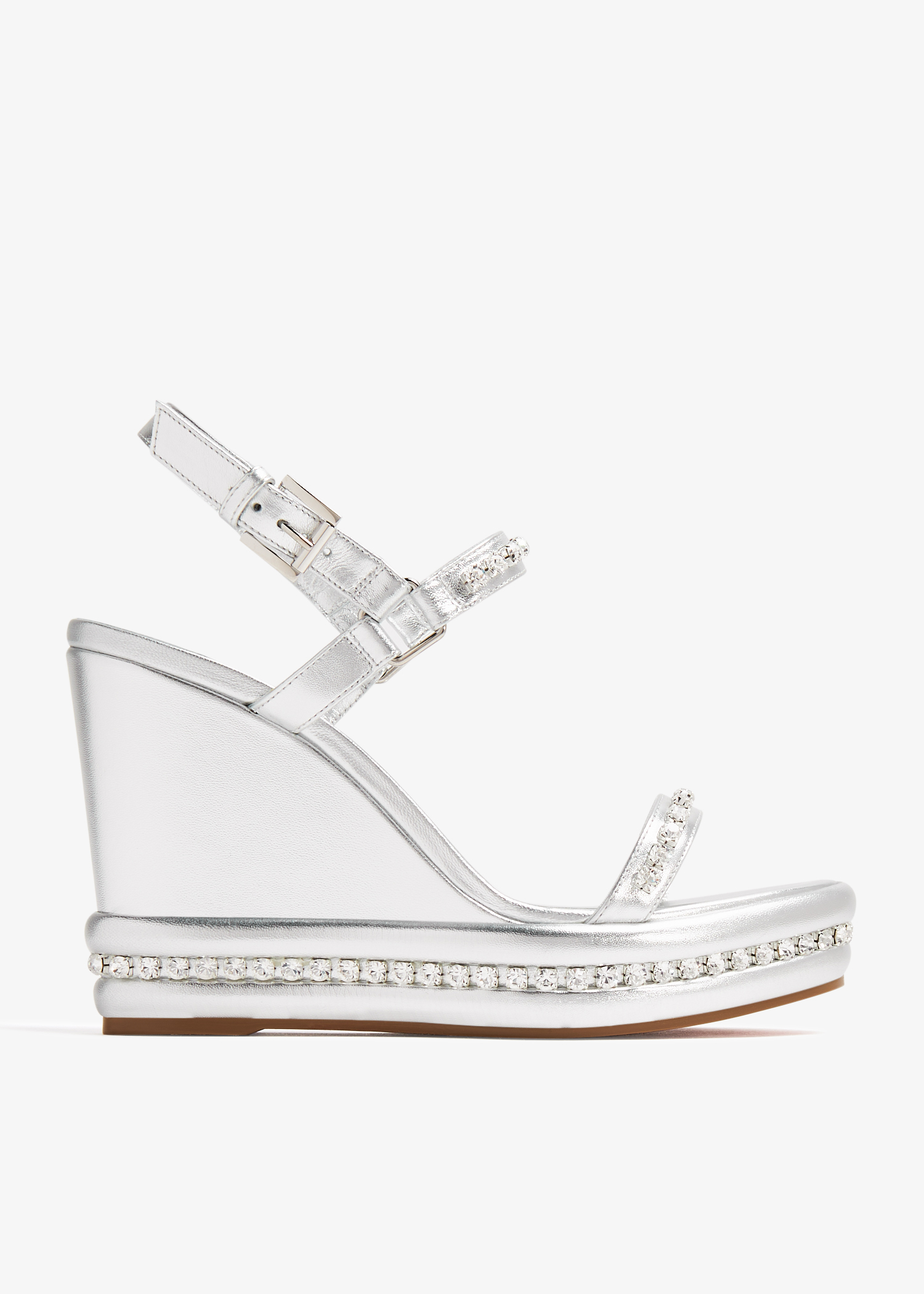 

Pyrastrass 110 wedge sandals, Silver