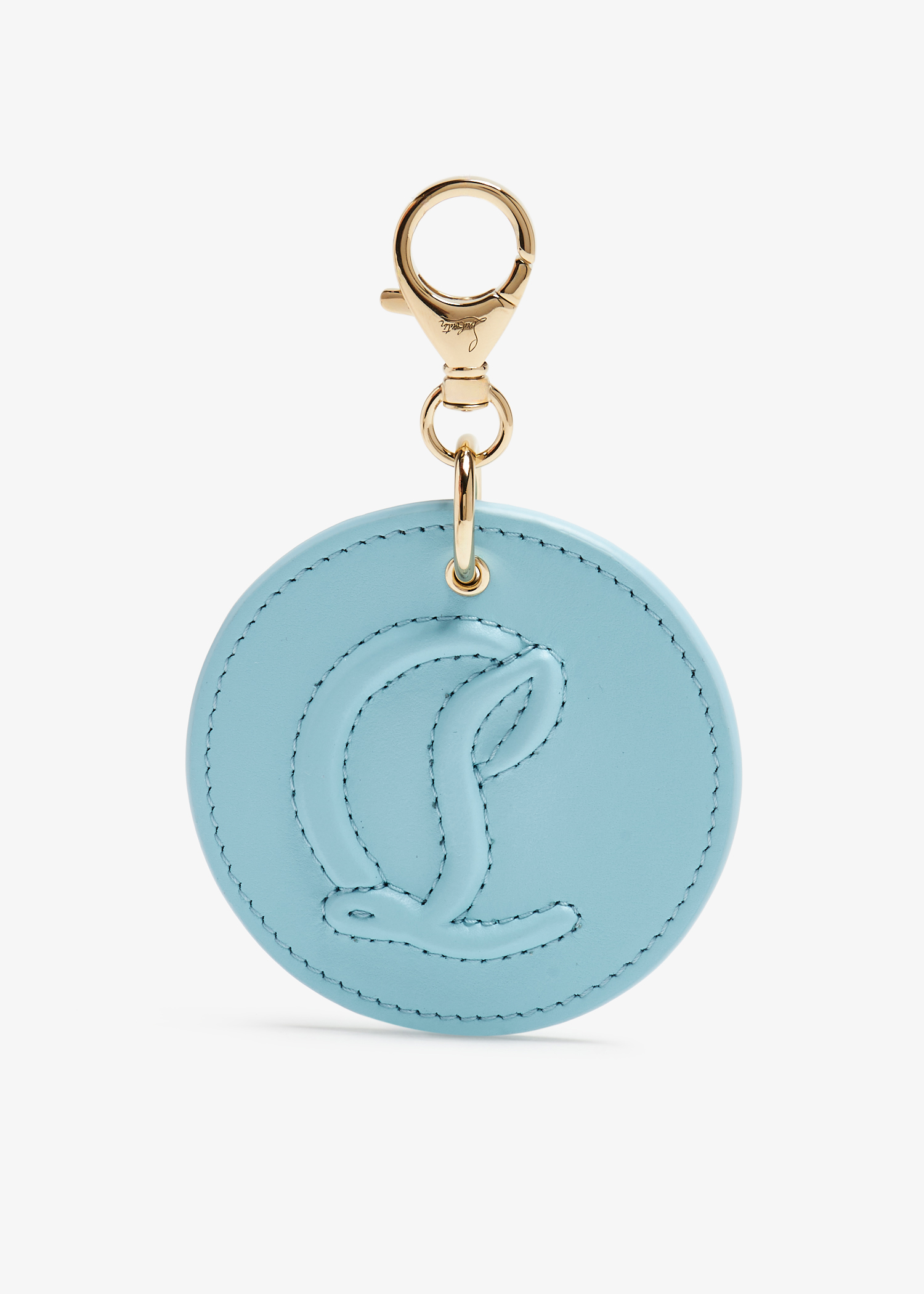 

CL logo round bag charm, Blue